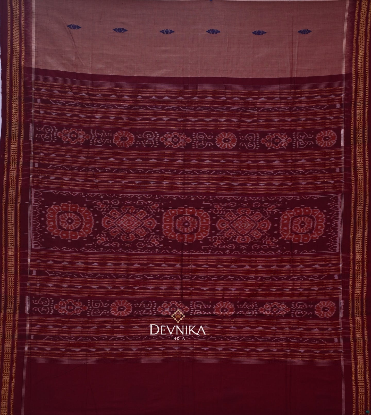 Light Coral Bomkai Saree