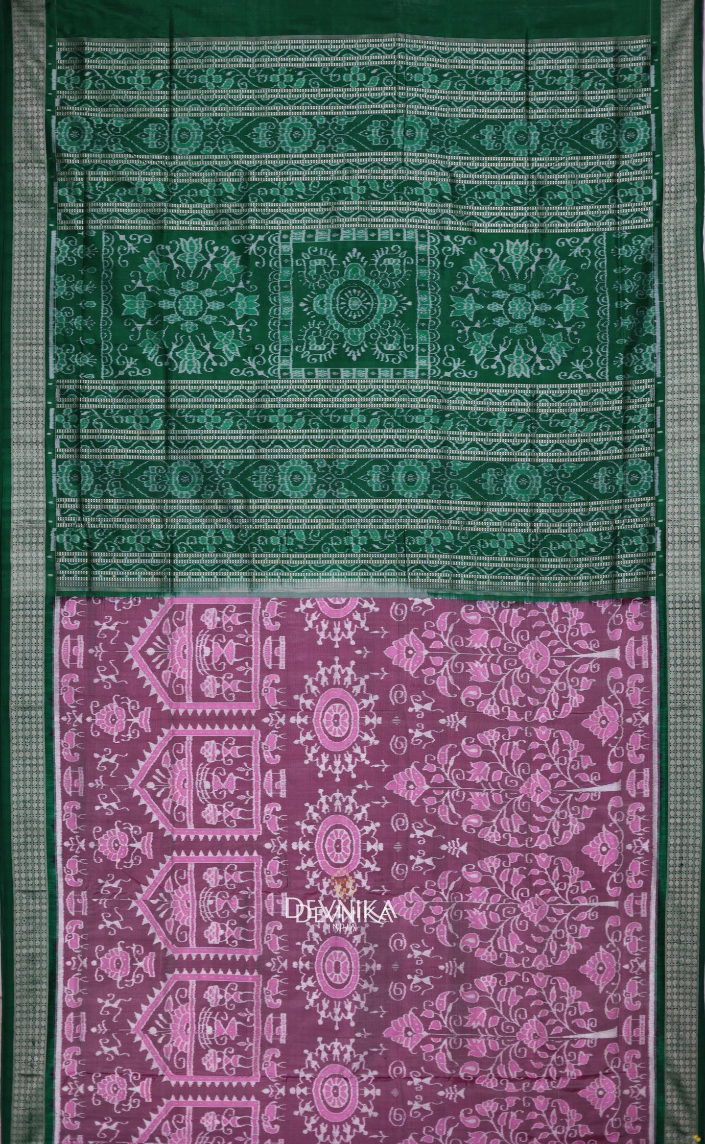 Lavender Blue Teracota Bandha Saree