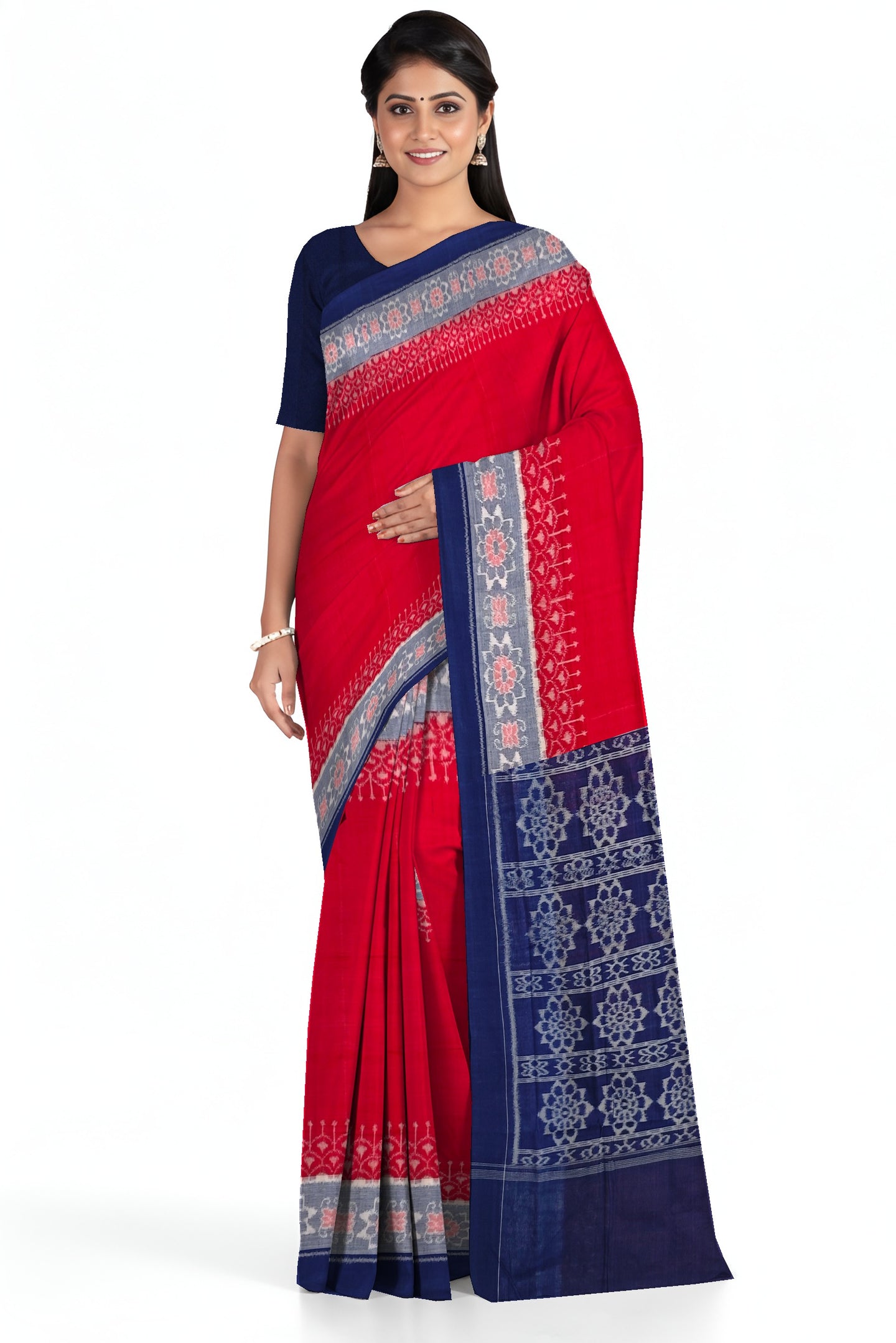 Red Border Bandha Saree