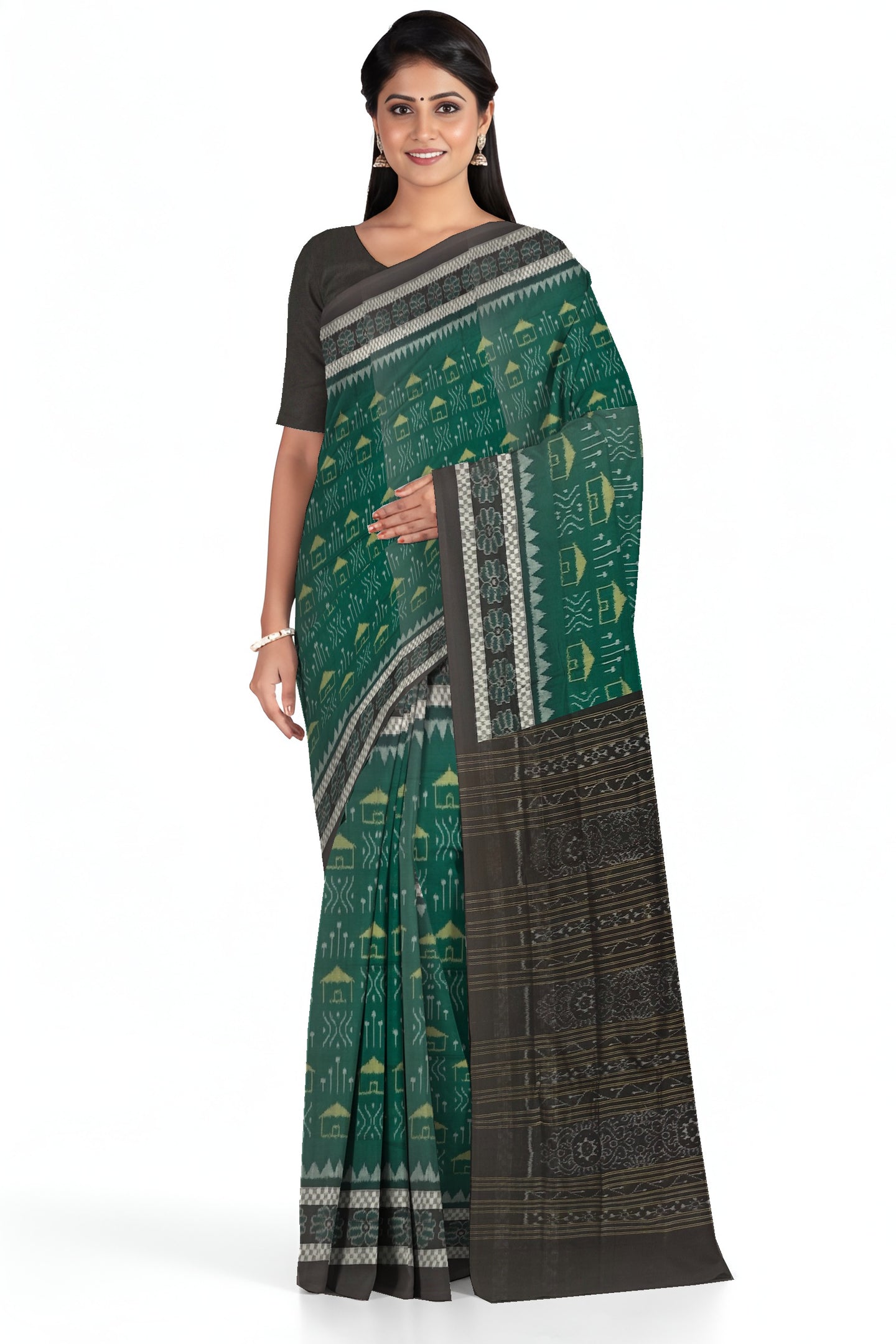 Green Body Bandha Saree