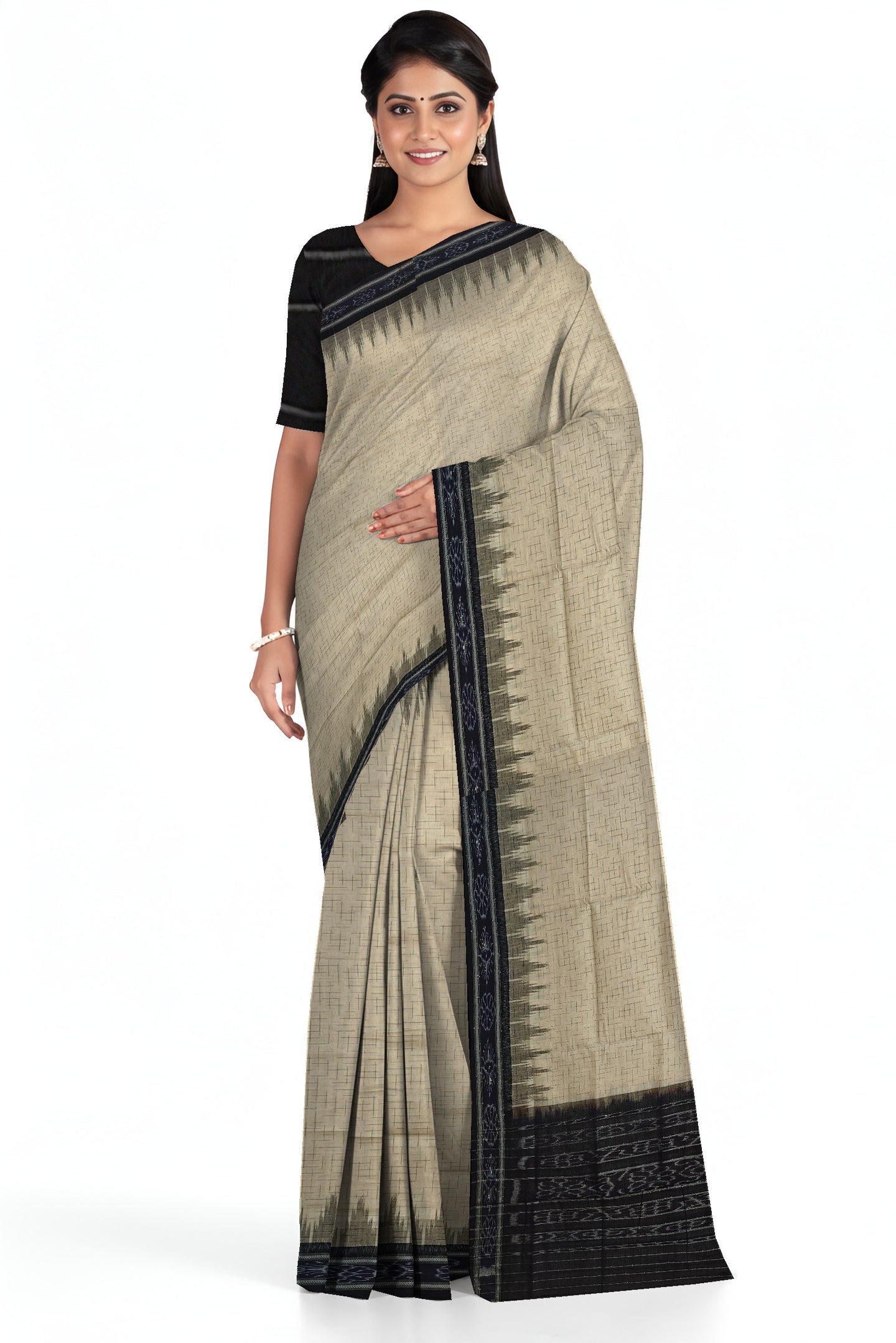 Chandan  Mania Bandha Traditional Katiki Saree | Odisha Handloom GI Tagged | Devnika