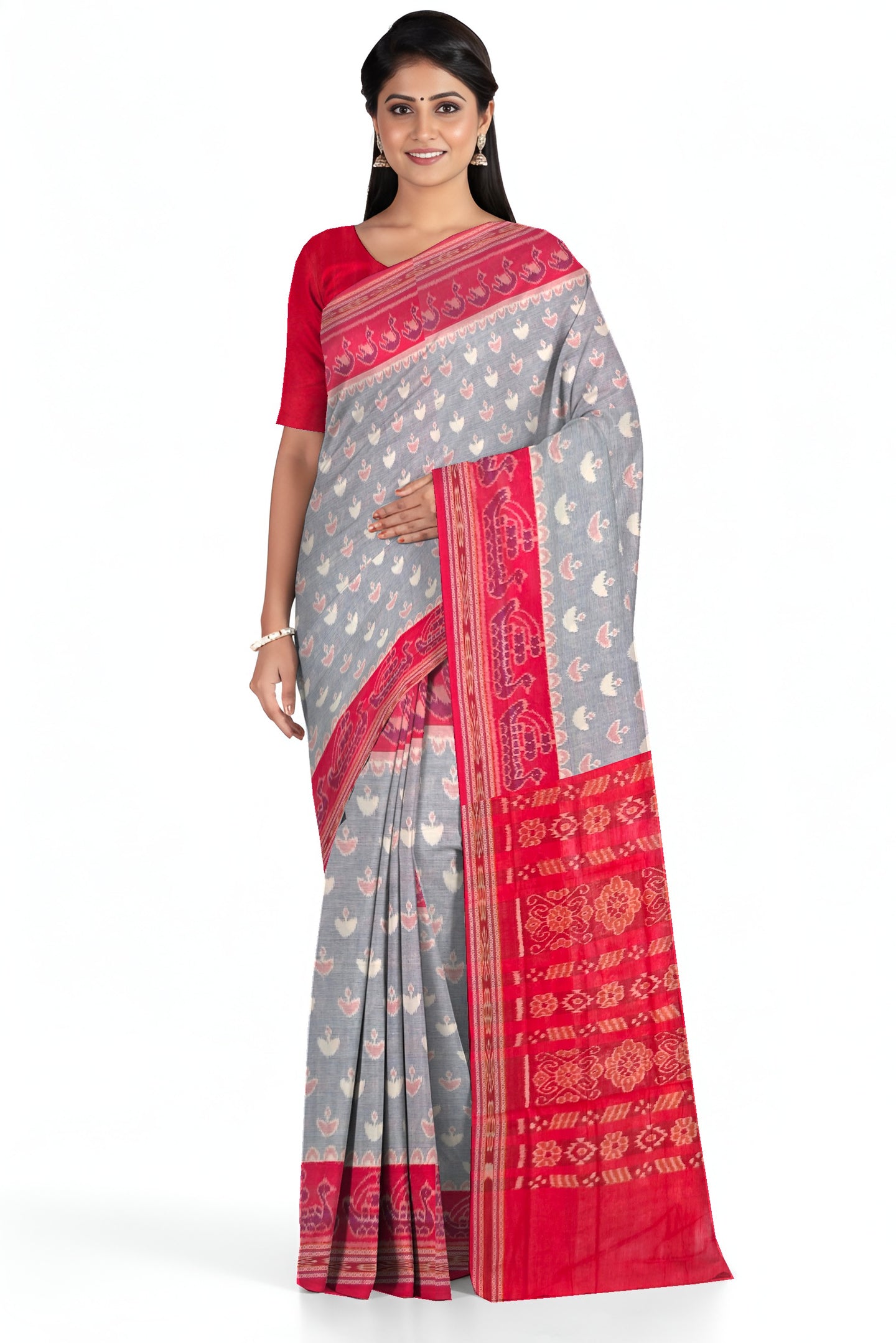 Blue Violate Mania Bandha Traditional Katiki Saree | Odisha Handloom GI Tagged | Devnika