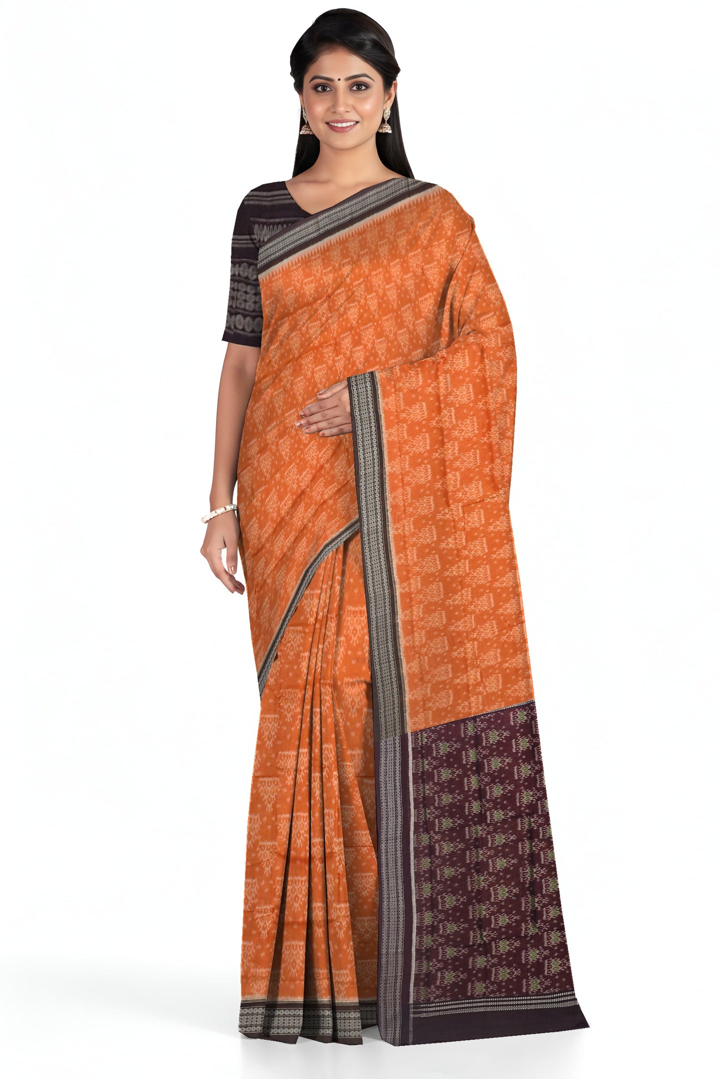 Brown Body Bandha Saree