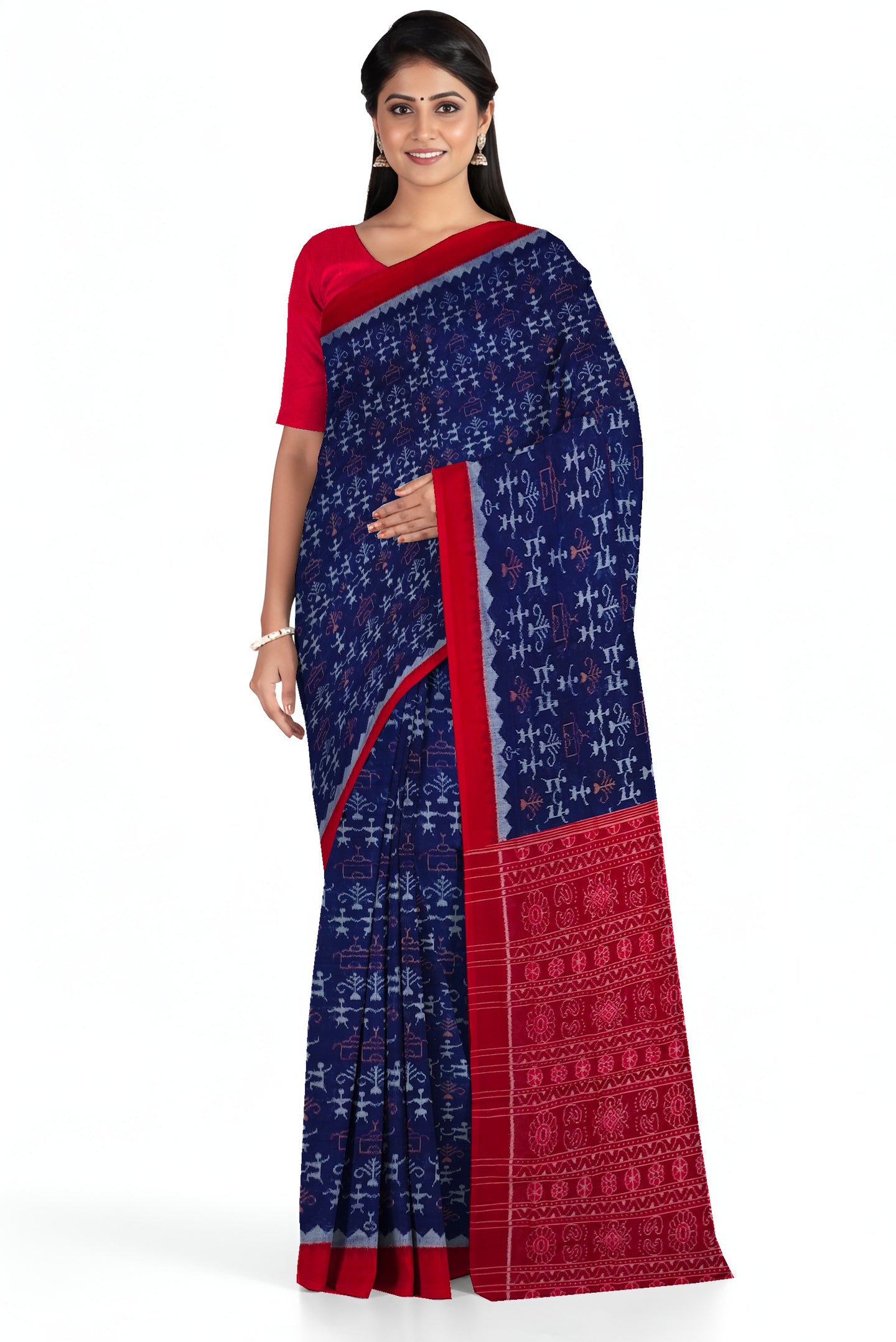 Blue Teracota Bandha Saree