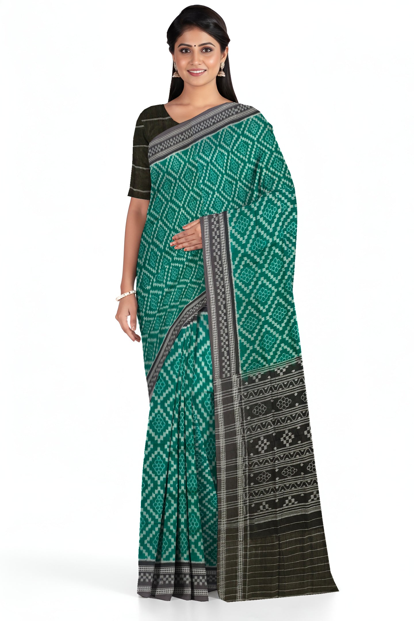 Green Traditional Body Bandha Saree