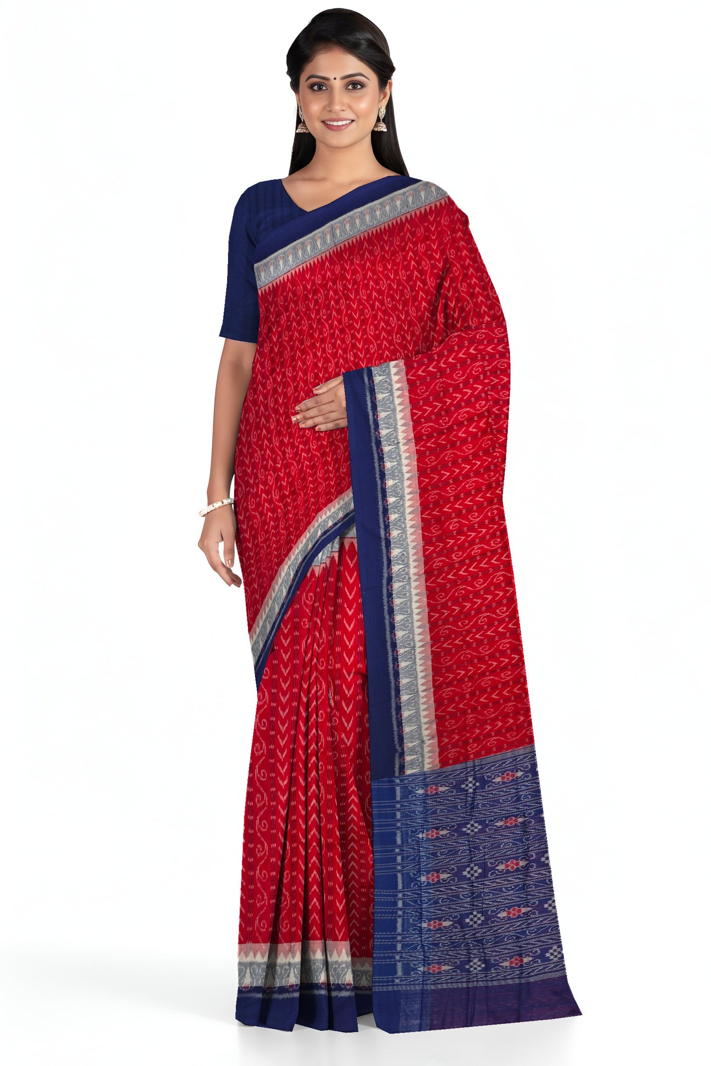 Red Body Bandha Saree