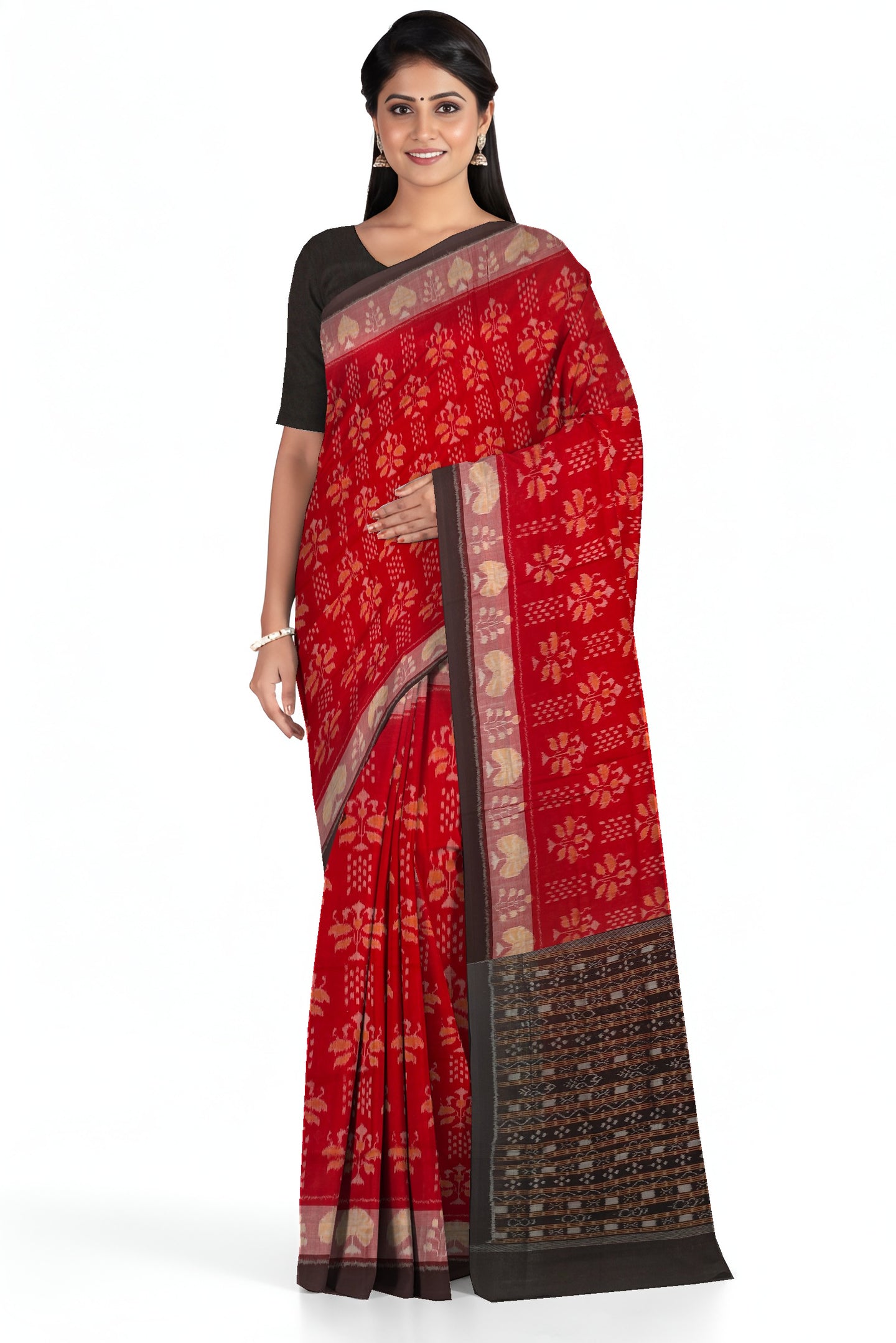 Red Body Bandha Saree