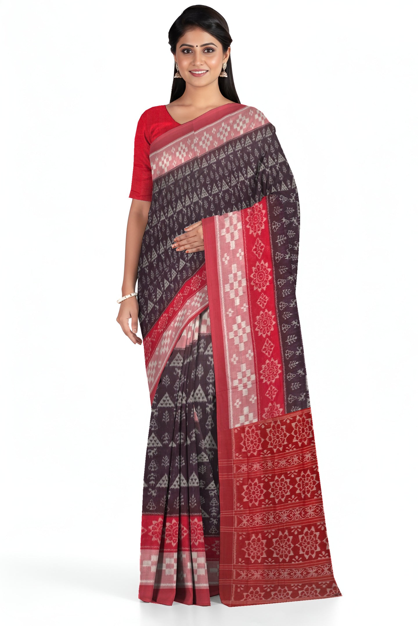 Deep Coffee Body Bandha Saree