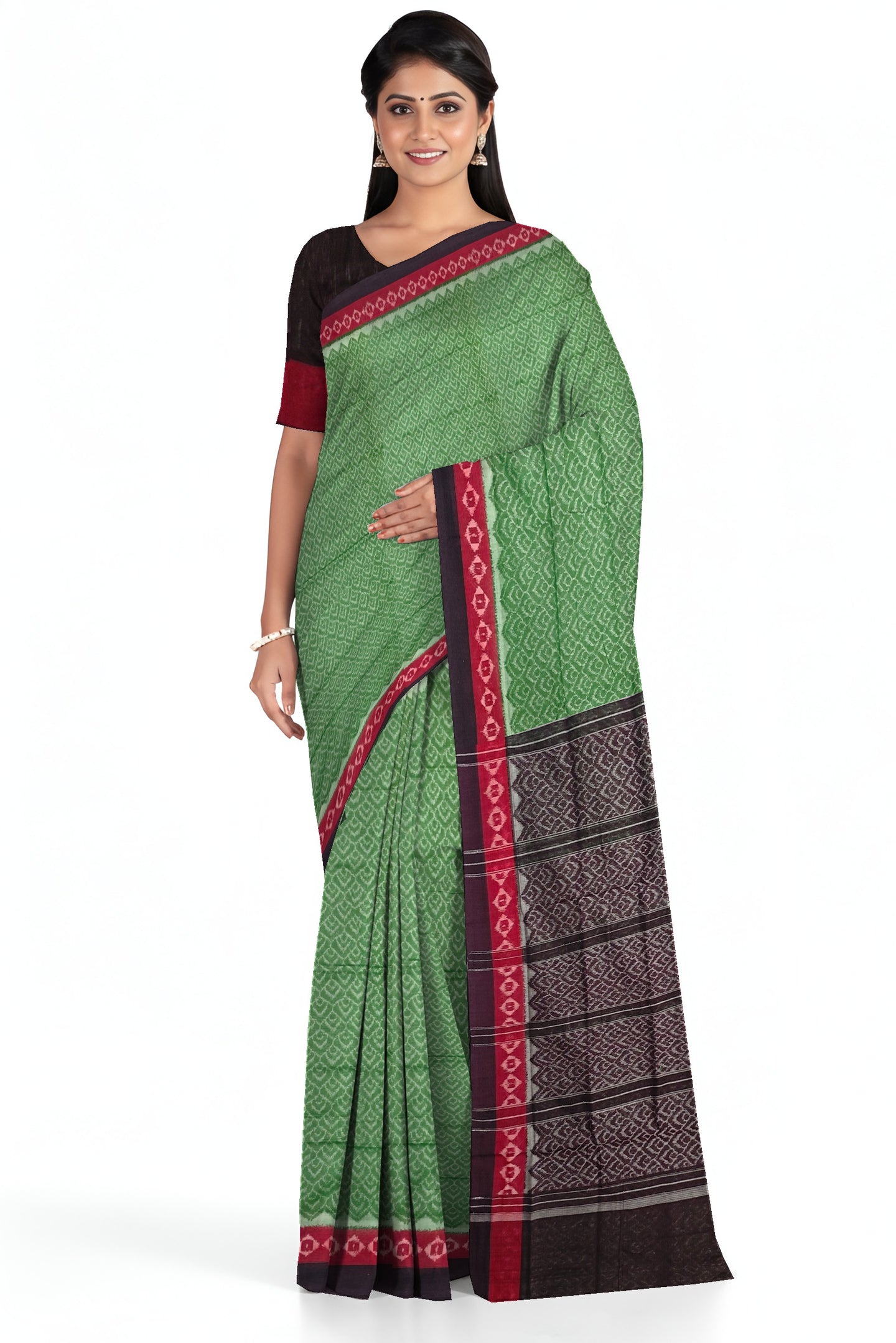 Olive Green Body Bandha Saree