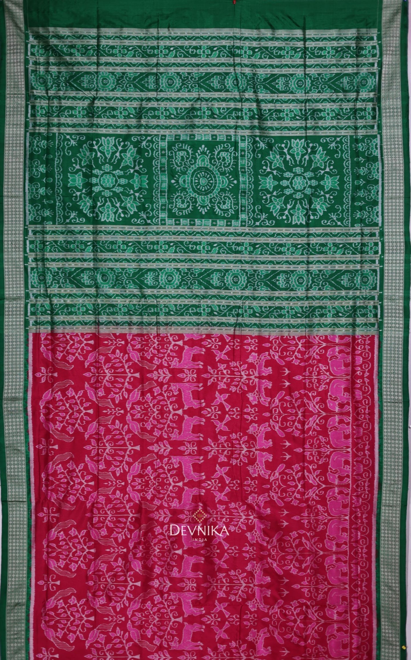 Hot Pink Traditional Body Bandha Saree