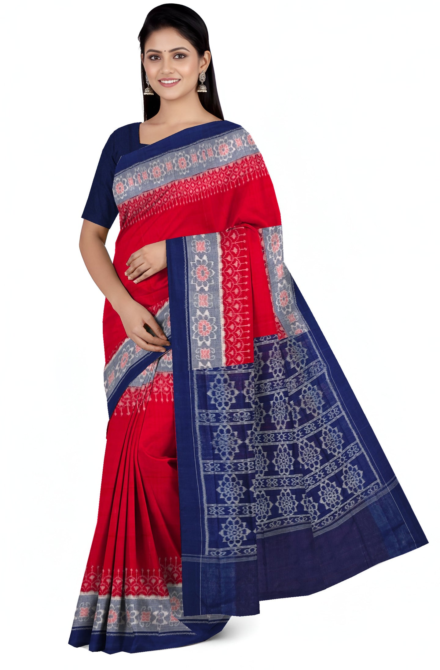 Red Border Bandha Saree