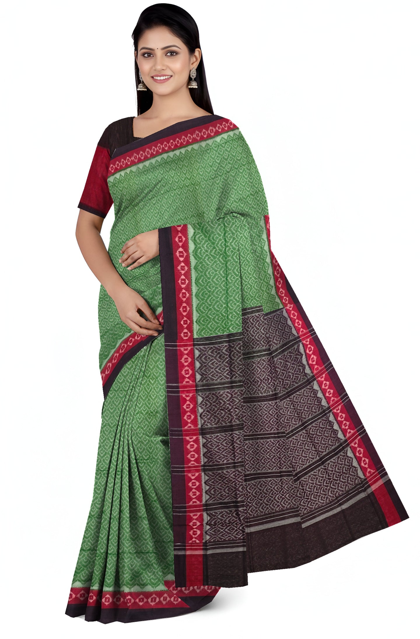 Olive Green Body Bandha Saree