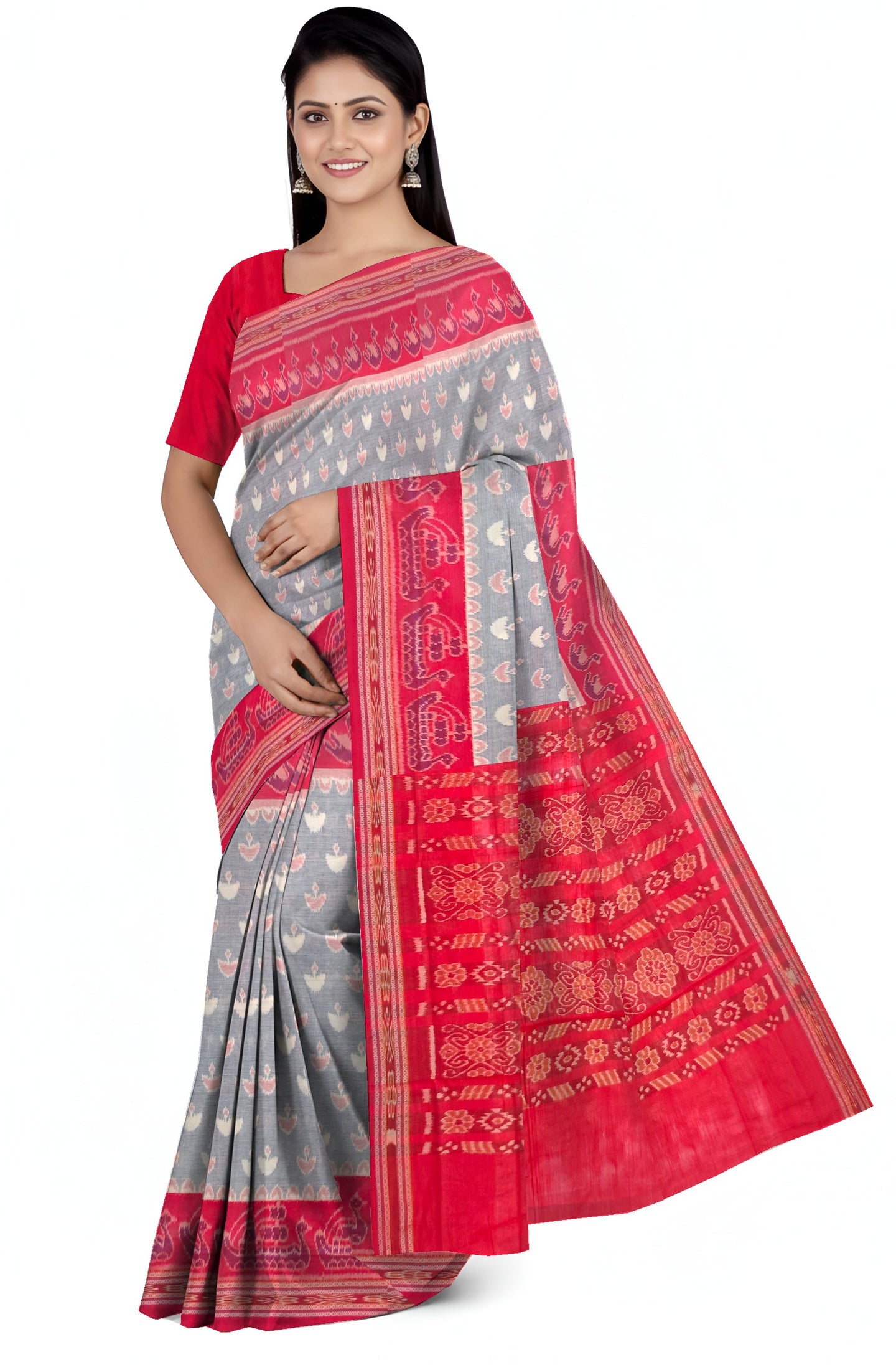 Blue Violate Mania Bandha Traditional Katiki Saree | Odisha Handloom GI Tagged | Devnika