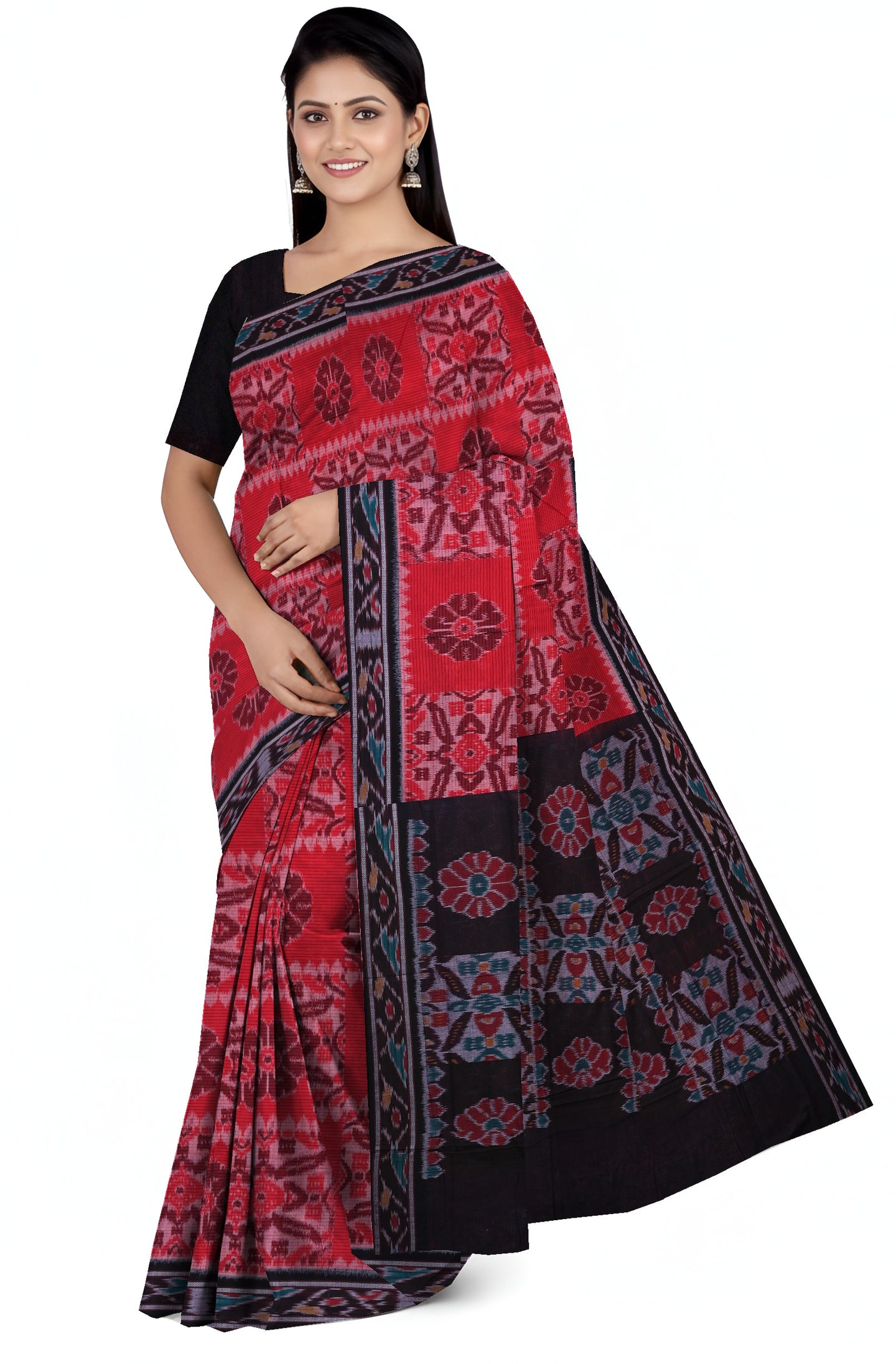 Red Mania Bandha Traditional Katiki Saree