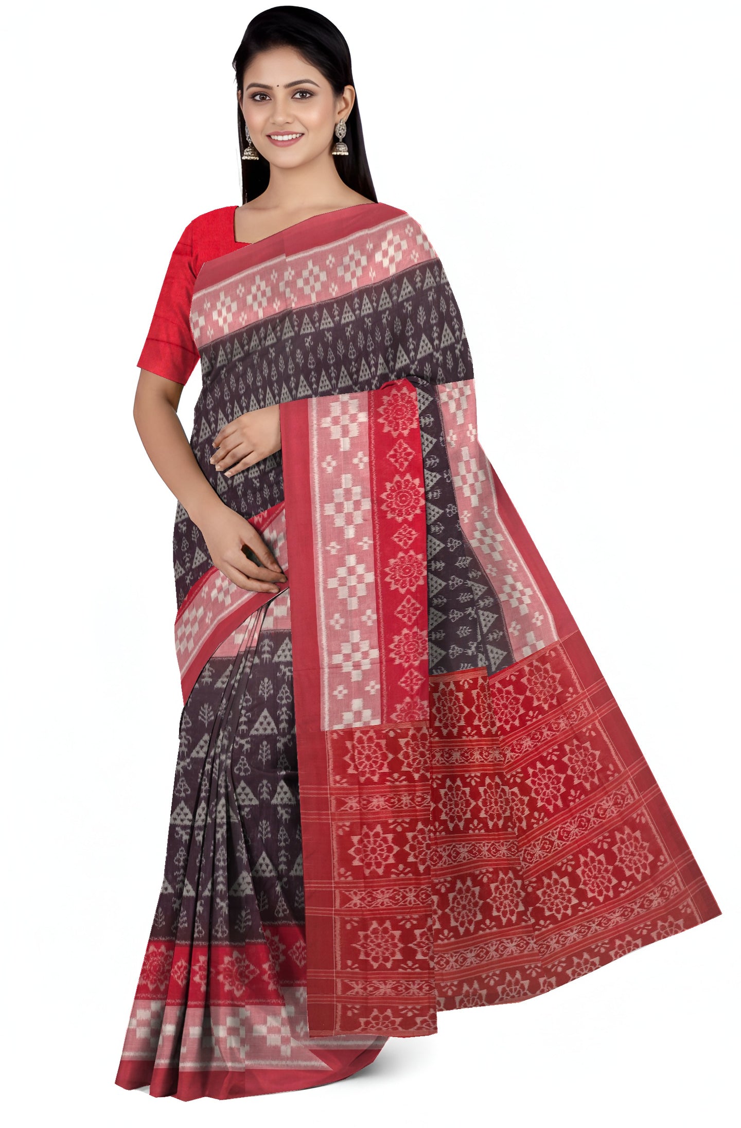 Deep Coffee Body Bandha Saree