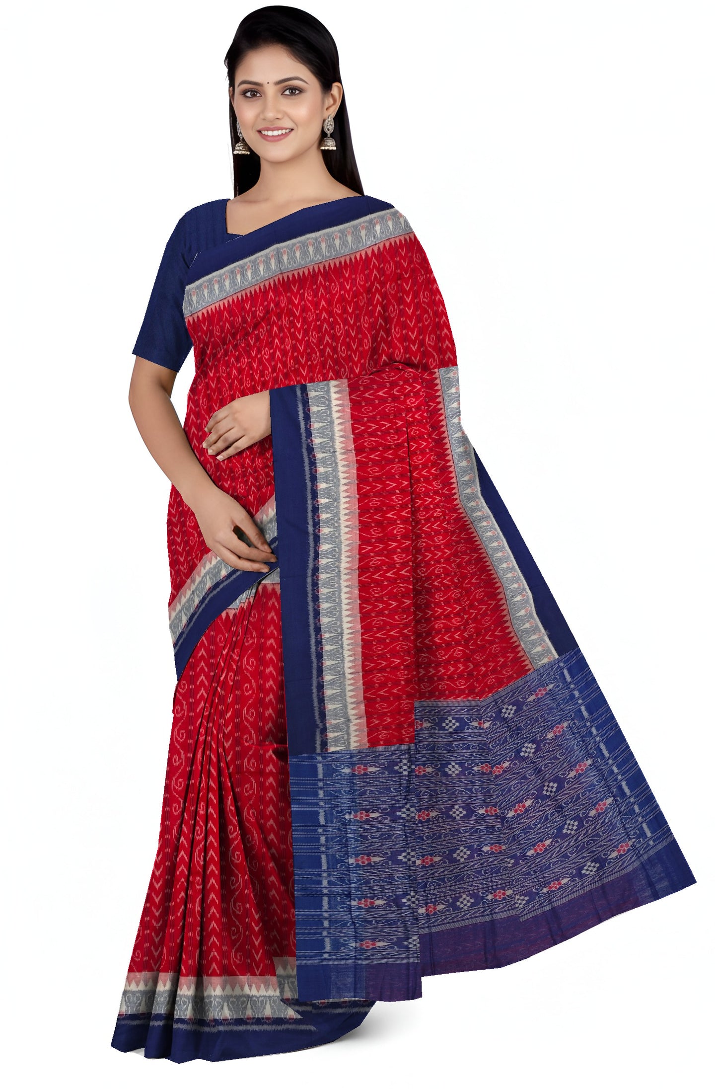 Red Body Bandha Saree