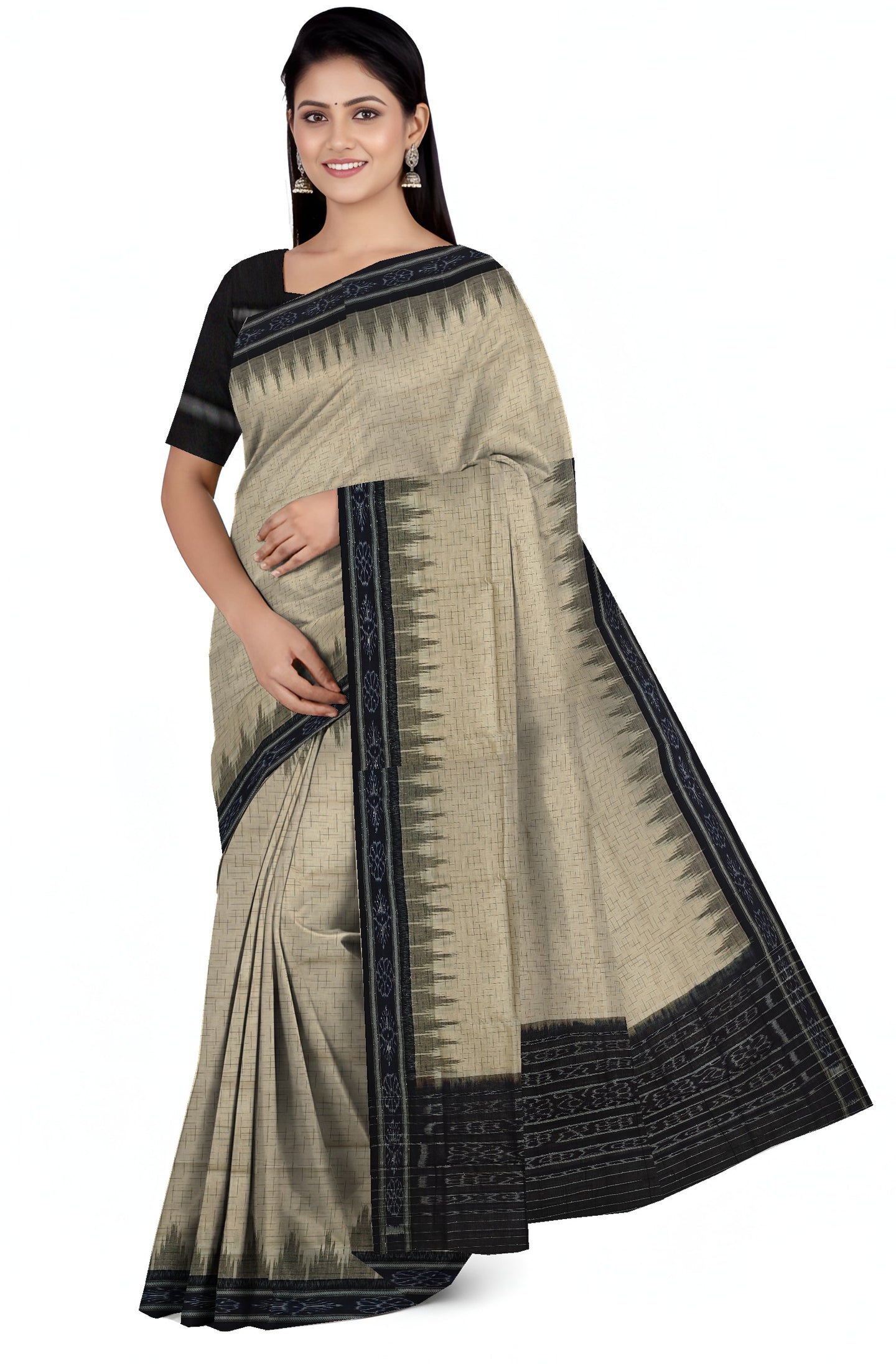Chandan  Mania Bandha Traditional Katiki Saree | Odisha Handloom GI Tagged | Devnika