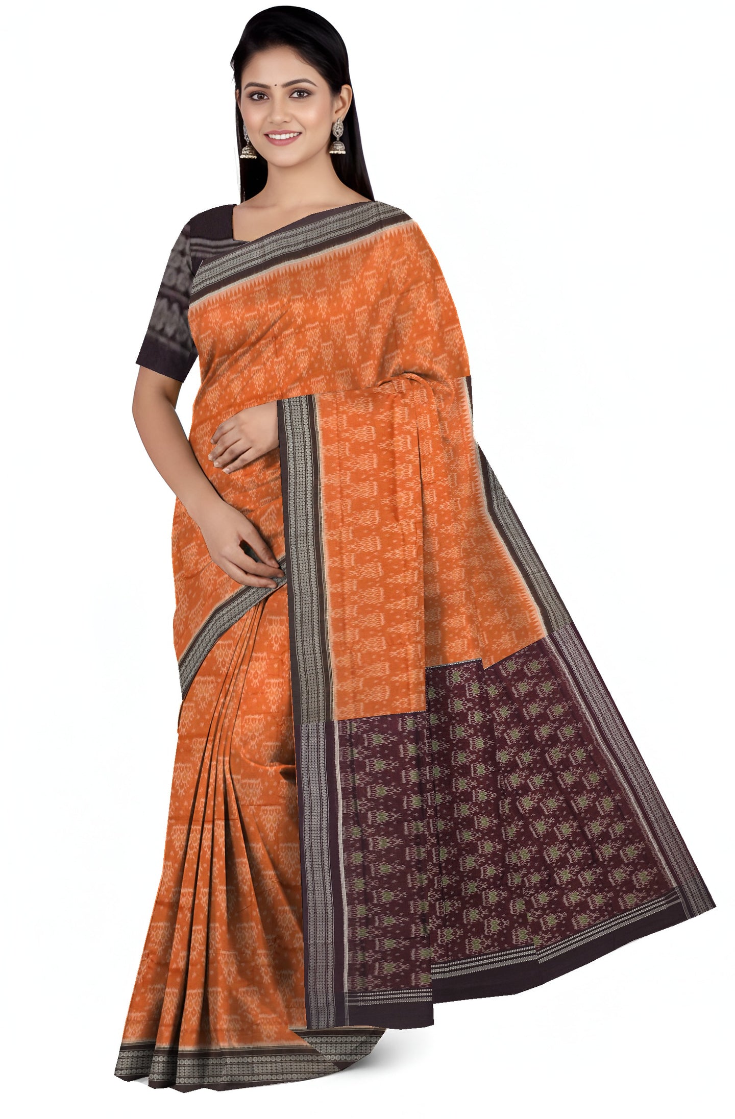 Brown Body Bandha Saree