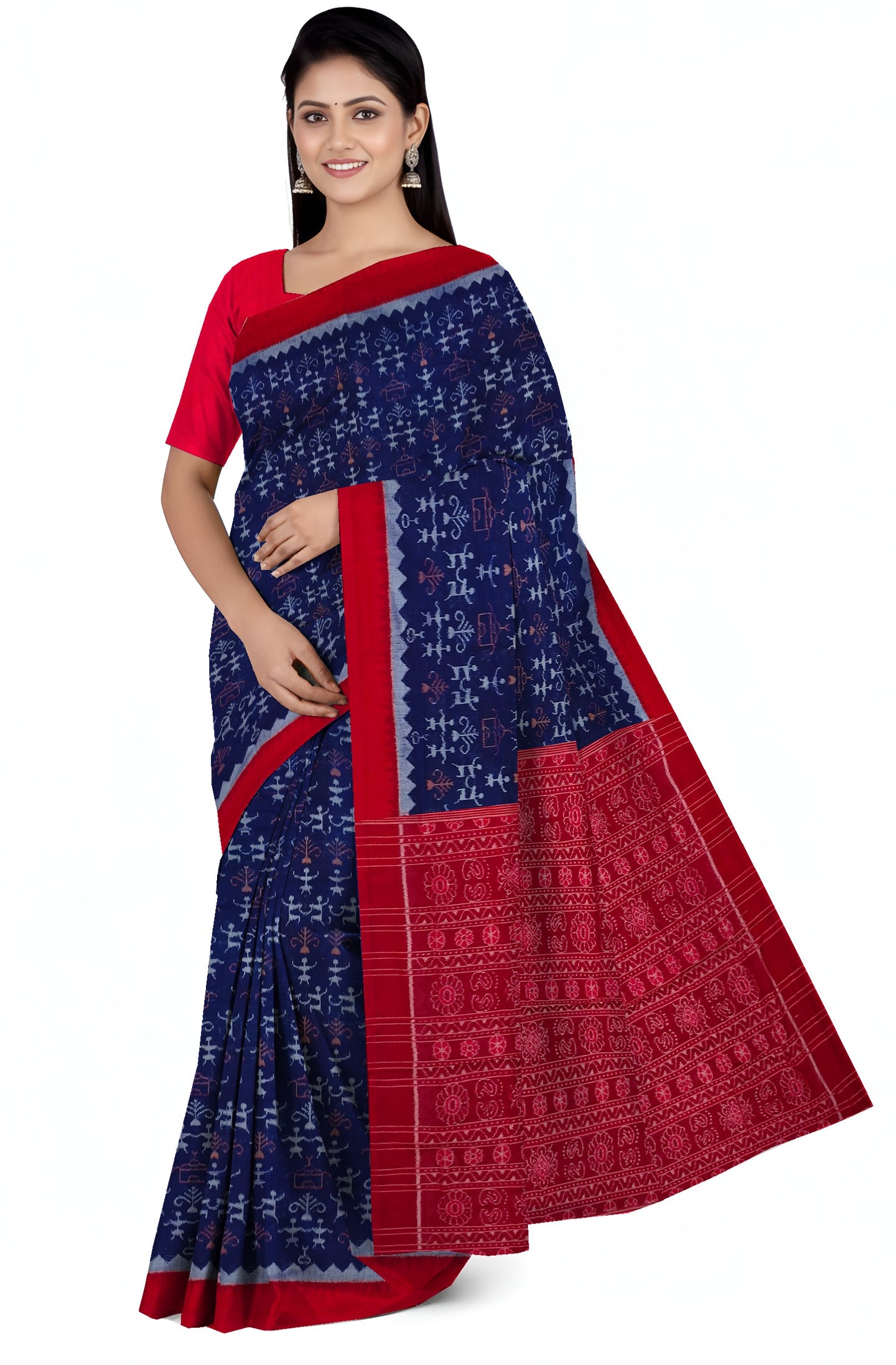 Blue Teracota Bandha Saree