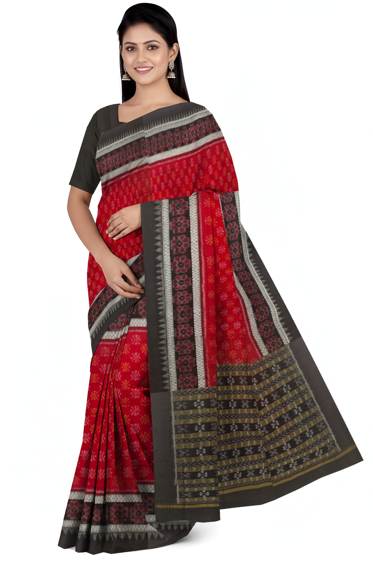 Red Body Bandha Saree