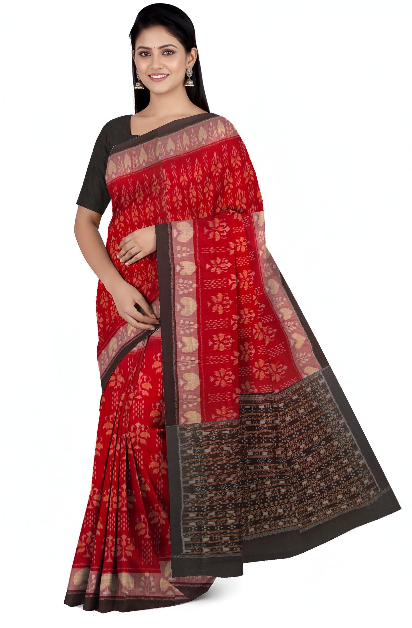 Red Body Bandha Saree