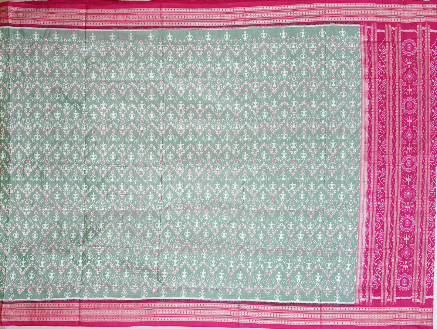 Light Green Teracota Bandha Saree