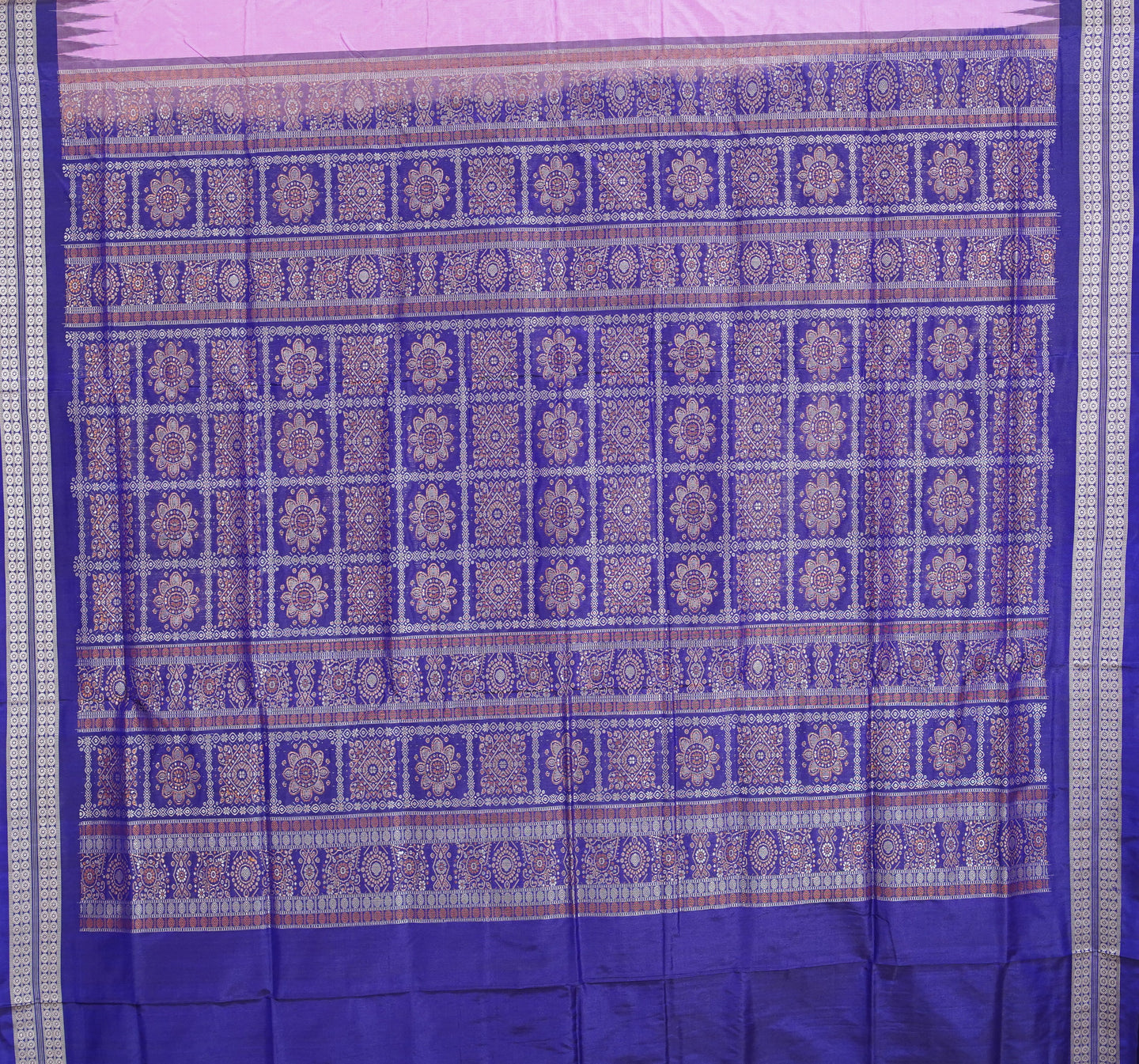 Deep Lavender Bomkai Butti Saree