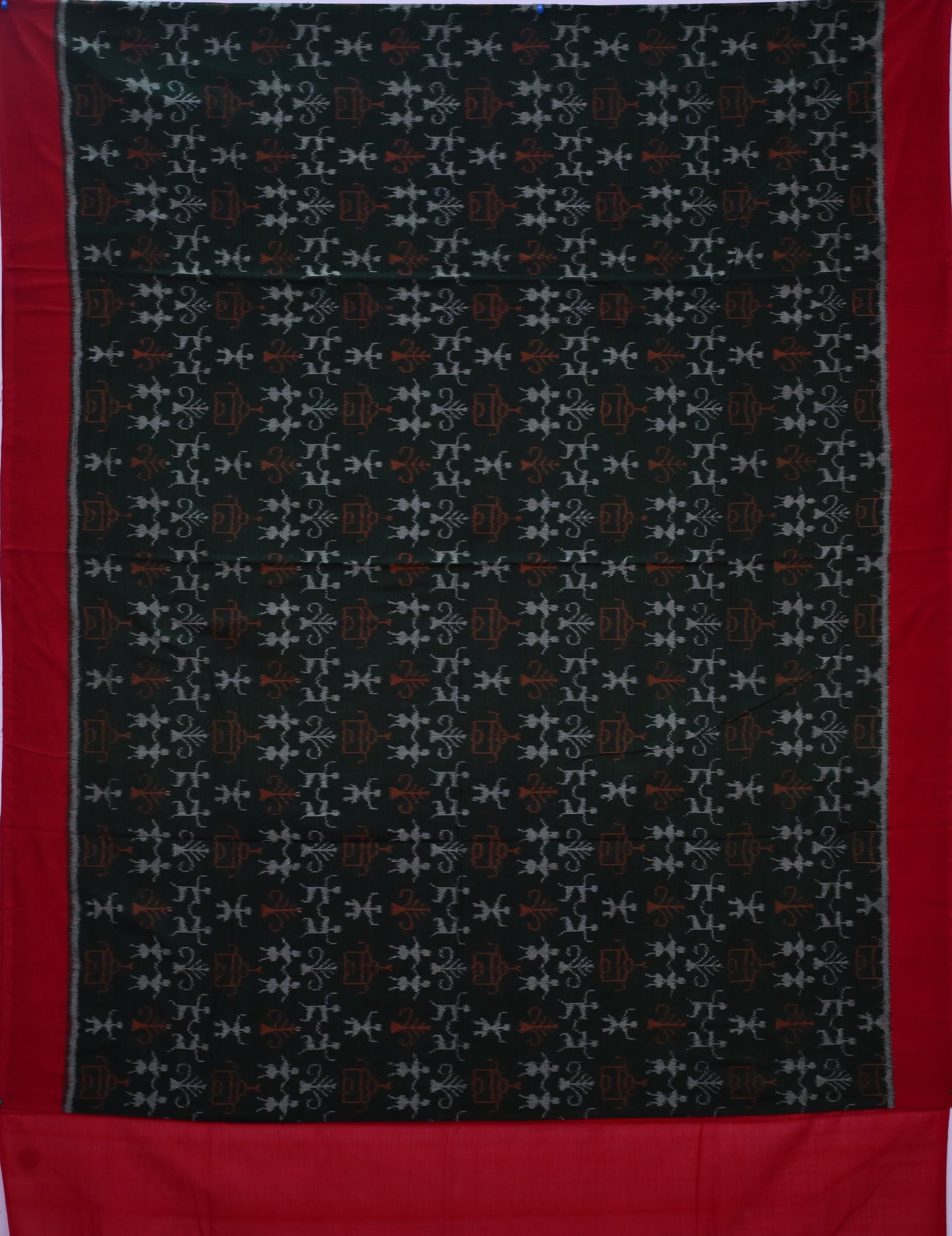 Dark Olive Teracota Bandha Saree