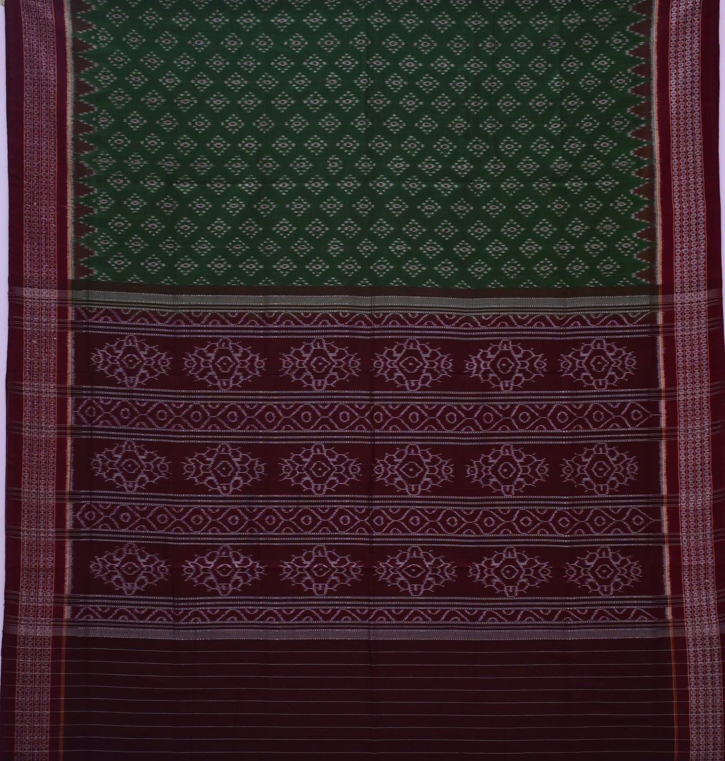 Deep Green Body Bandha Saree(With Out Blouse)