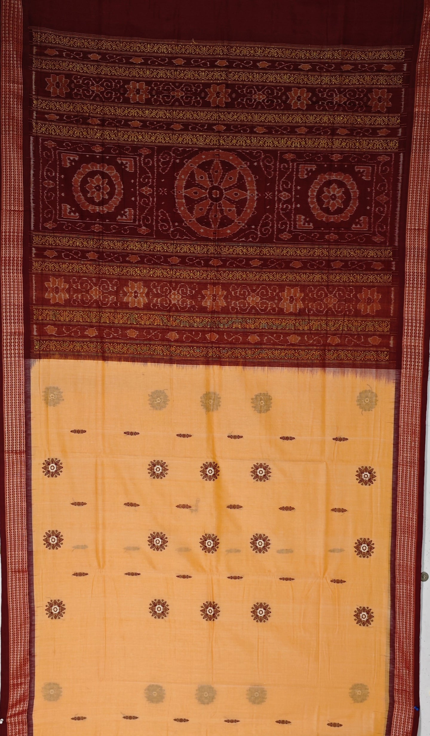 Light Orange Bomkai Saree