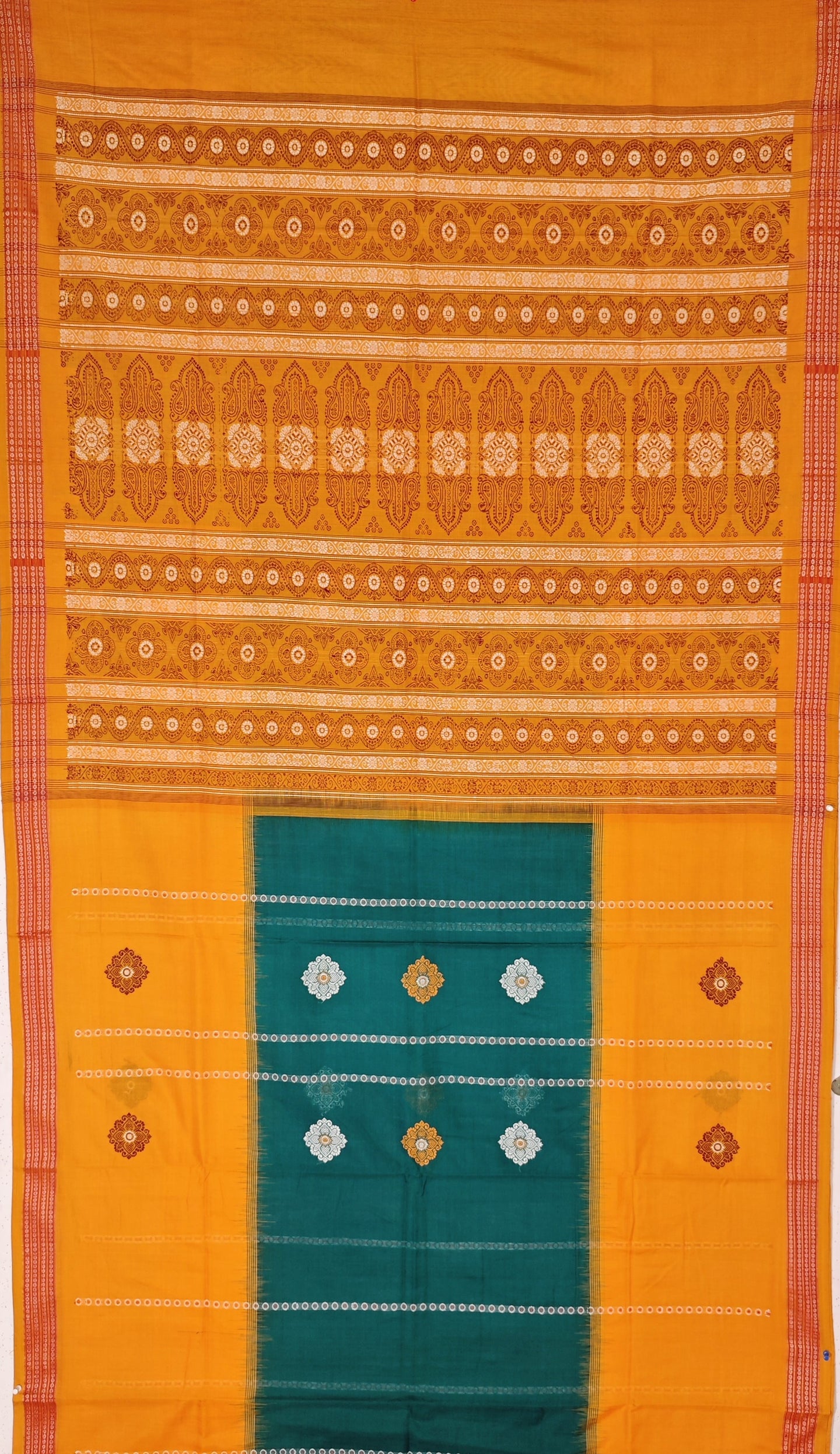 Leaf Green Bomkai Saree