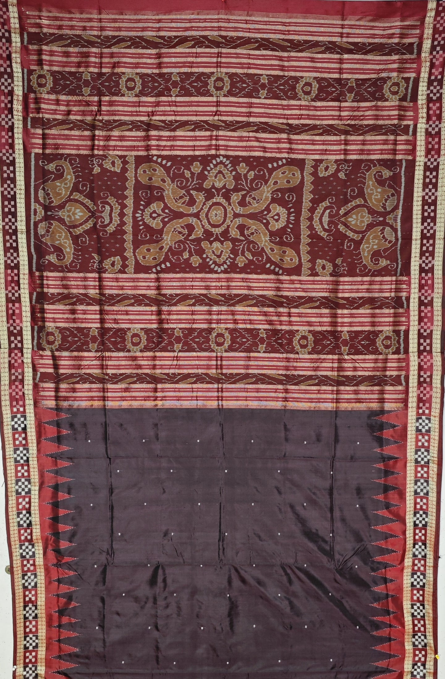 Deep Coffee Border Pasapalli Saree