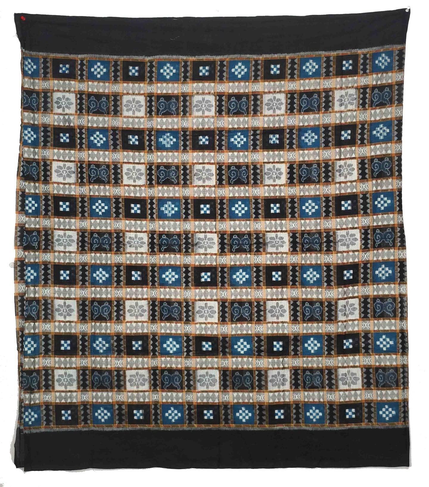 White, T Blue & Black Bandha Pasapalli Shirt/Top Piece