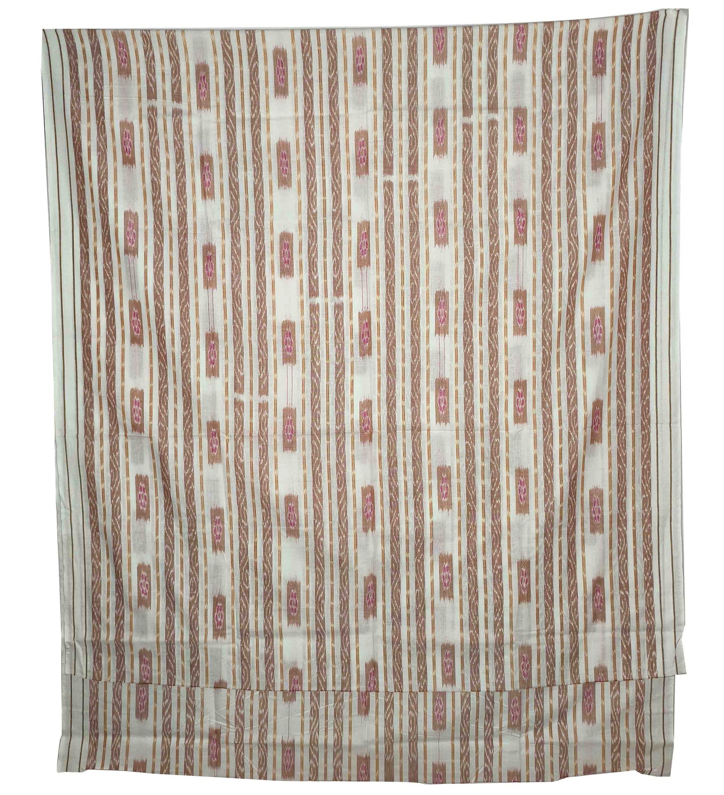 White , Brown & Red Tani Bandha Shirt/Top Piece