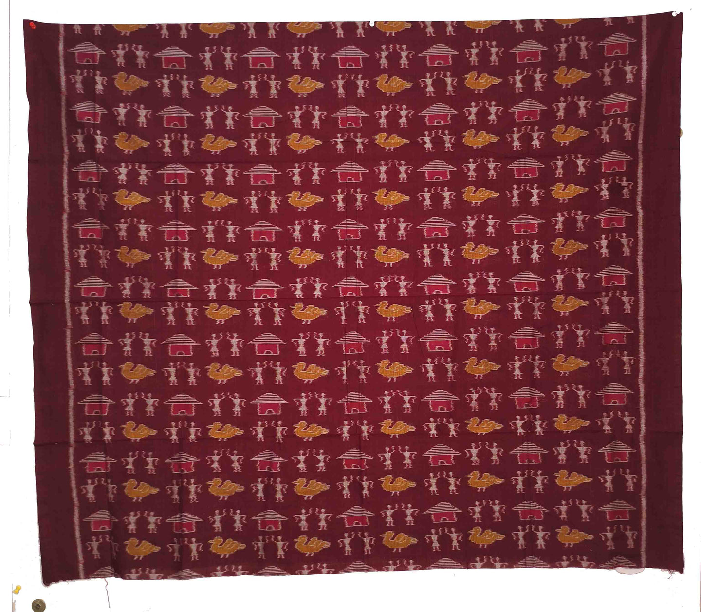 Maroon, Red & Yellow Body Bandha Shirt/Top Piece