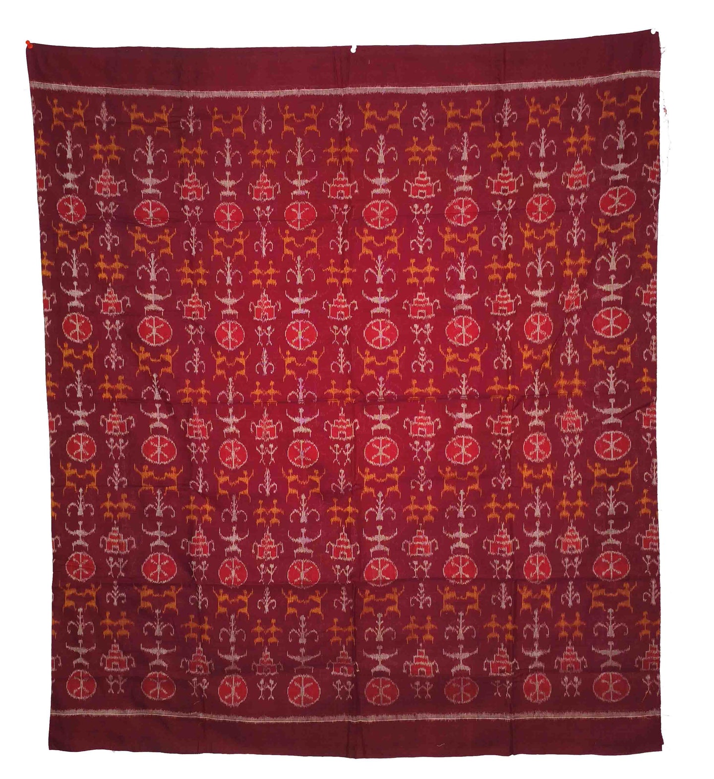 Maroon, Red & Yellow Body Bandha Shirt/Top Piece