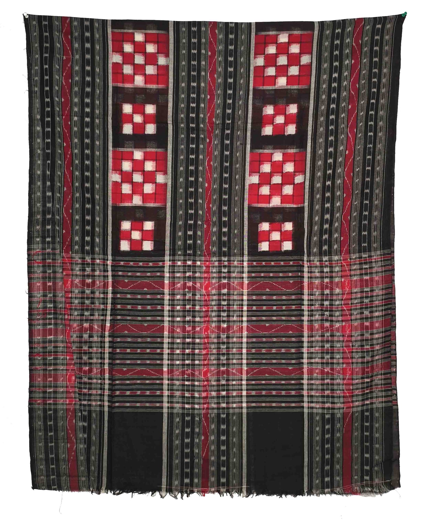 Red & Black Sambalpuri Pasapalli Chunri