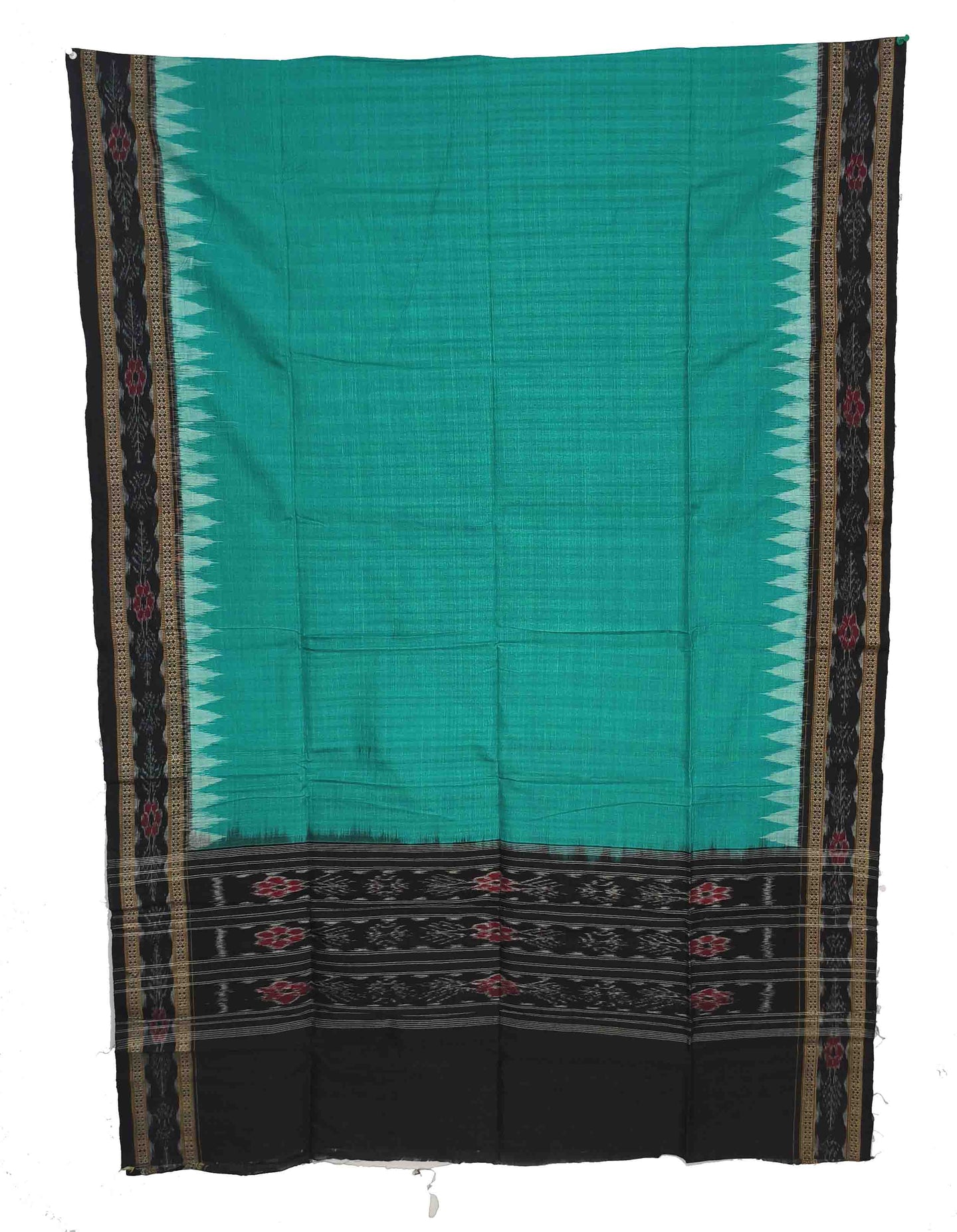 Green & Black Sambalpuri Tani Chunri