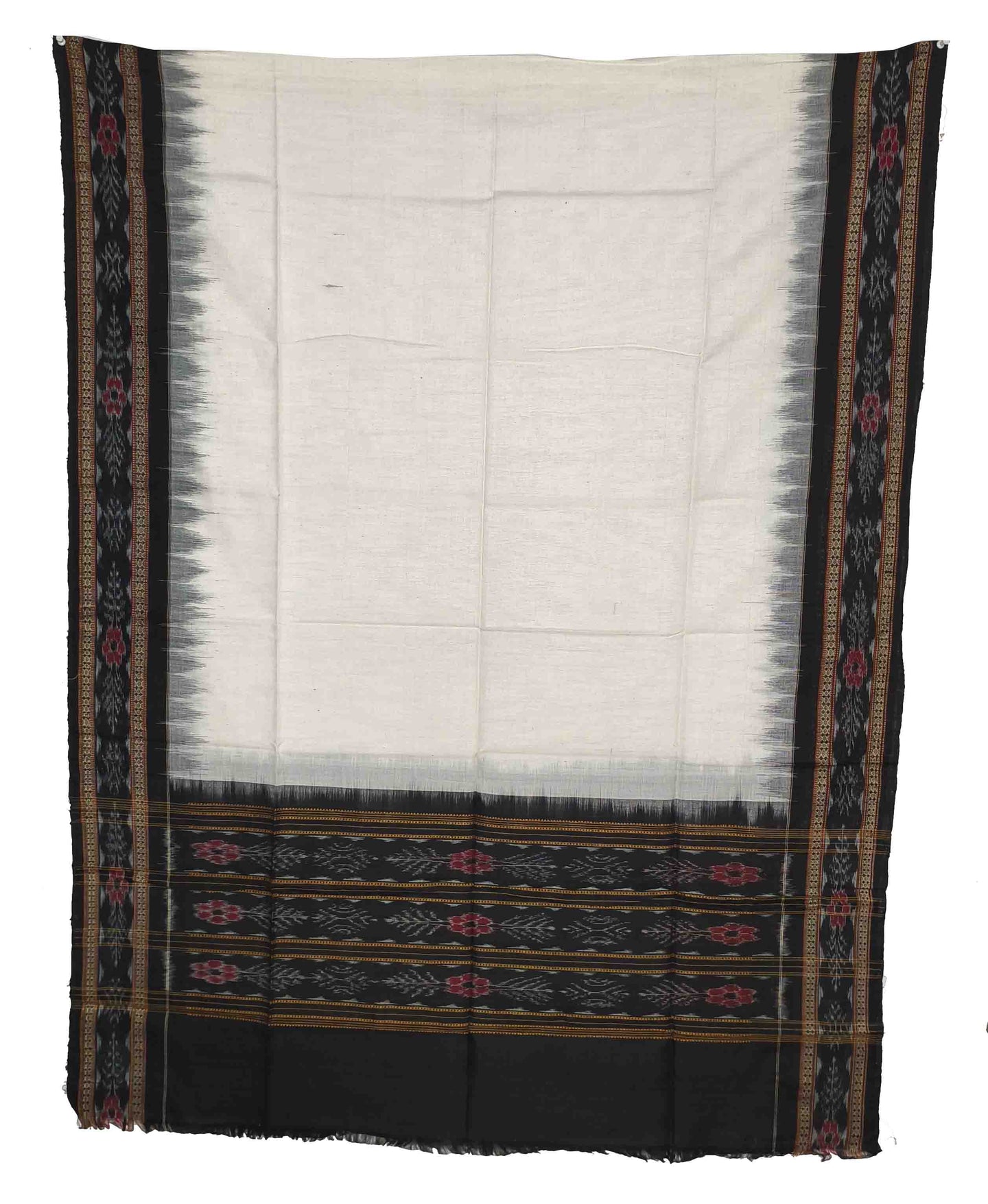White & Black Sambalpuri Tani Chunri