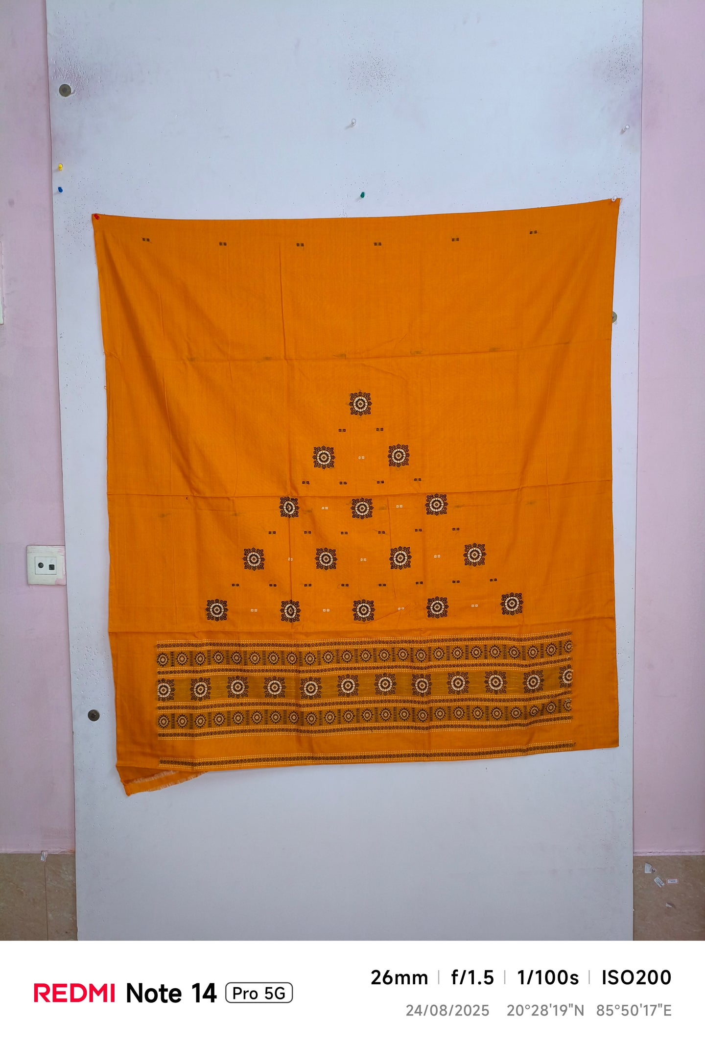 Golden Yellow Bomkai Dress Set