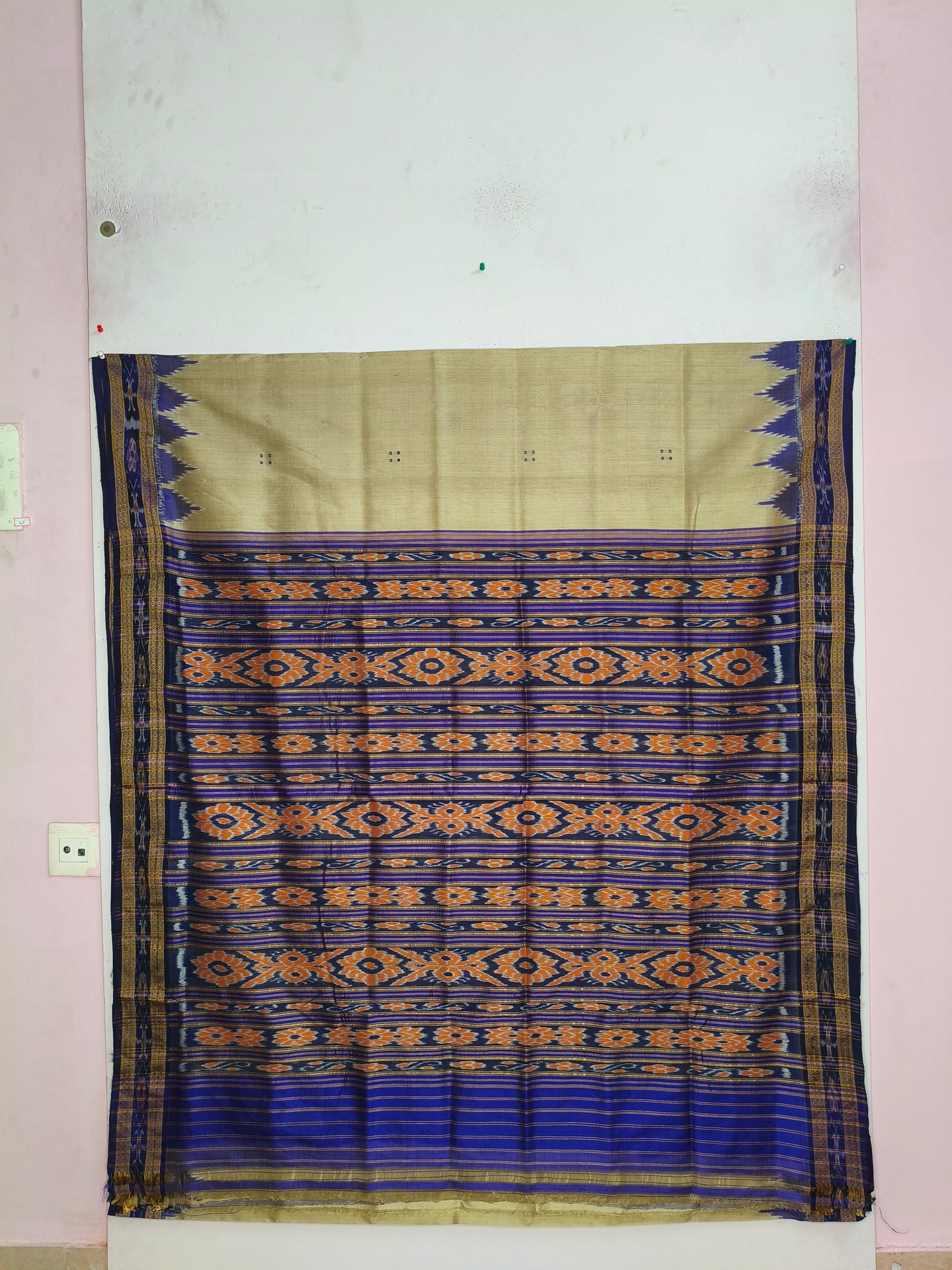 Matha Big Temple Border Khandua Pata Saree