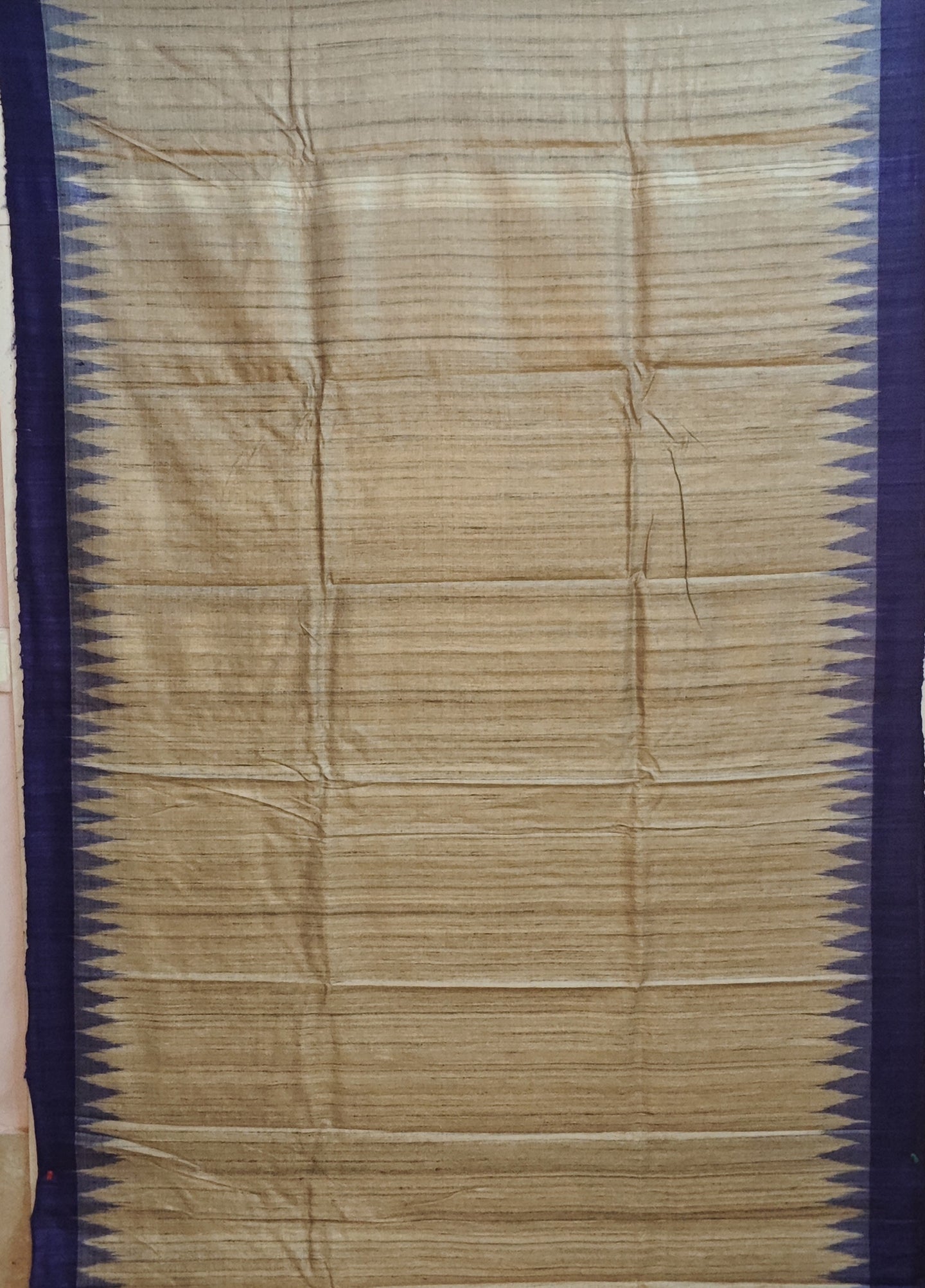 Matha Temple Border Tussar Kotpad Saree | Odisha Handloom GI Tagged | Devnika