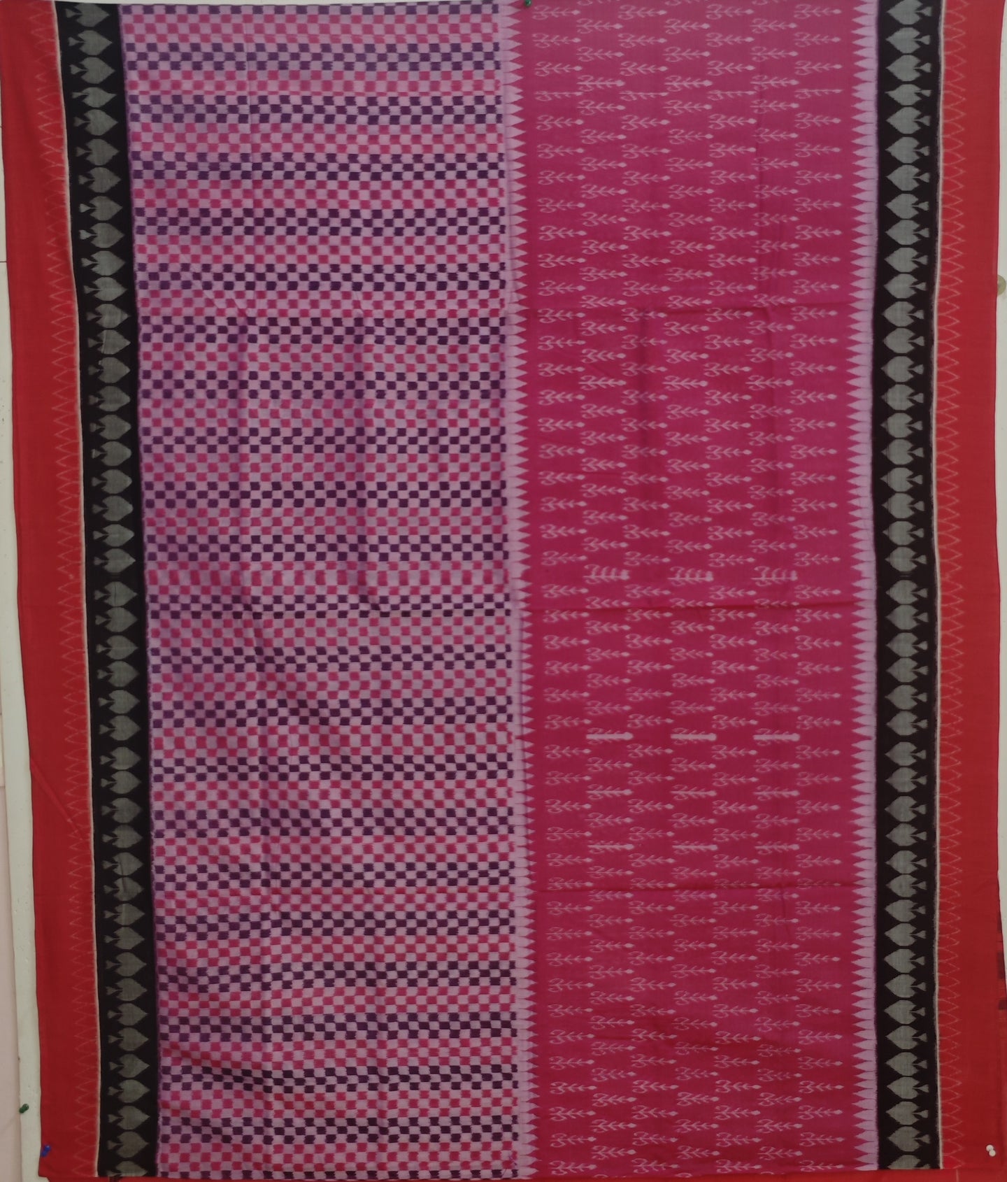 Mamey Pink Traditional Body Bandha Saree | Odisha Handloom GI Tagged | Devnika