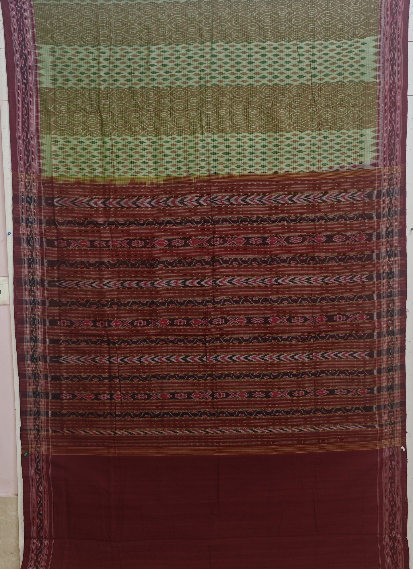 Deep Moss Green Traditional Body Bandha Saree