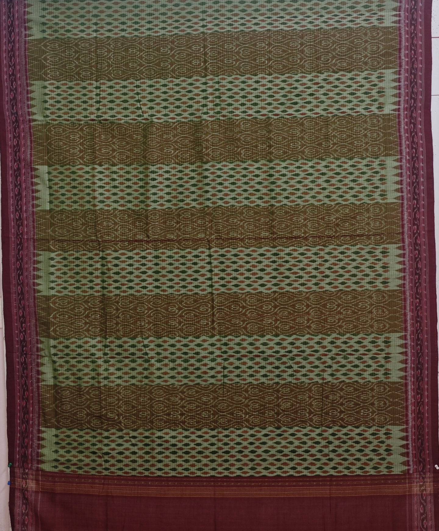 Deep Moss Green Traditional Body Bandha Saree