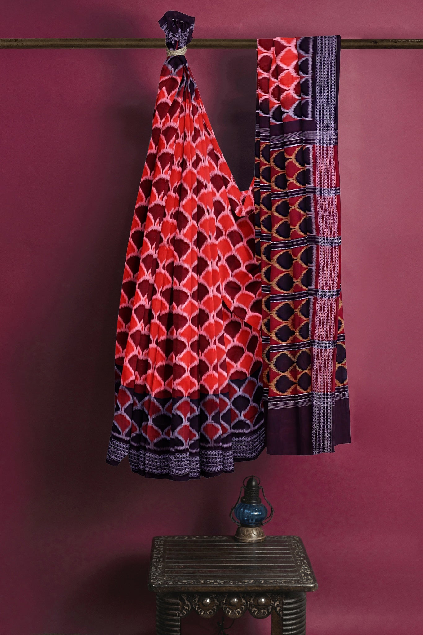 Rust And Brown Body Bandha Saree