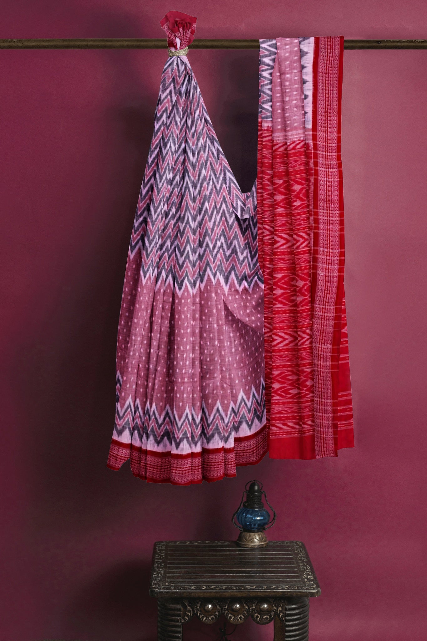 Dusty Rose Kargil Bandha Saree