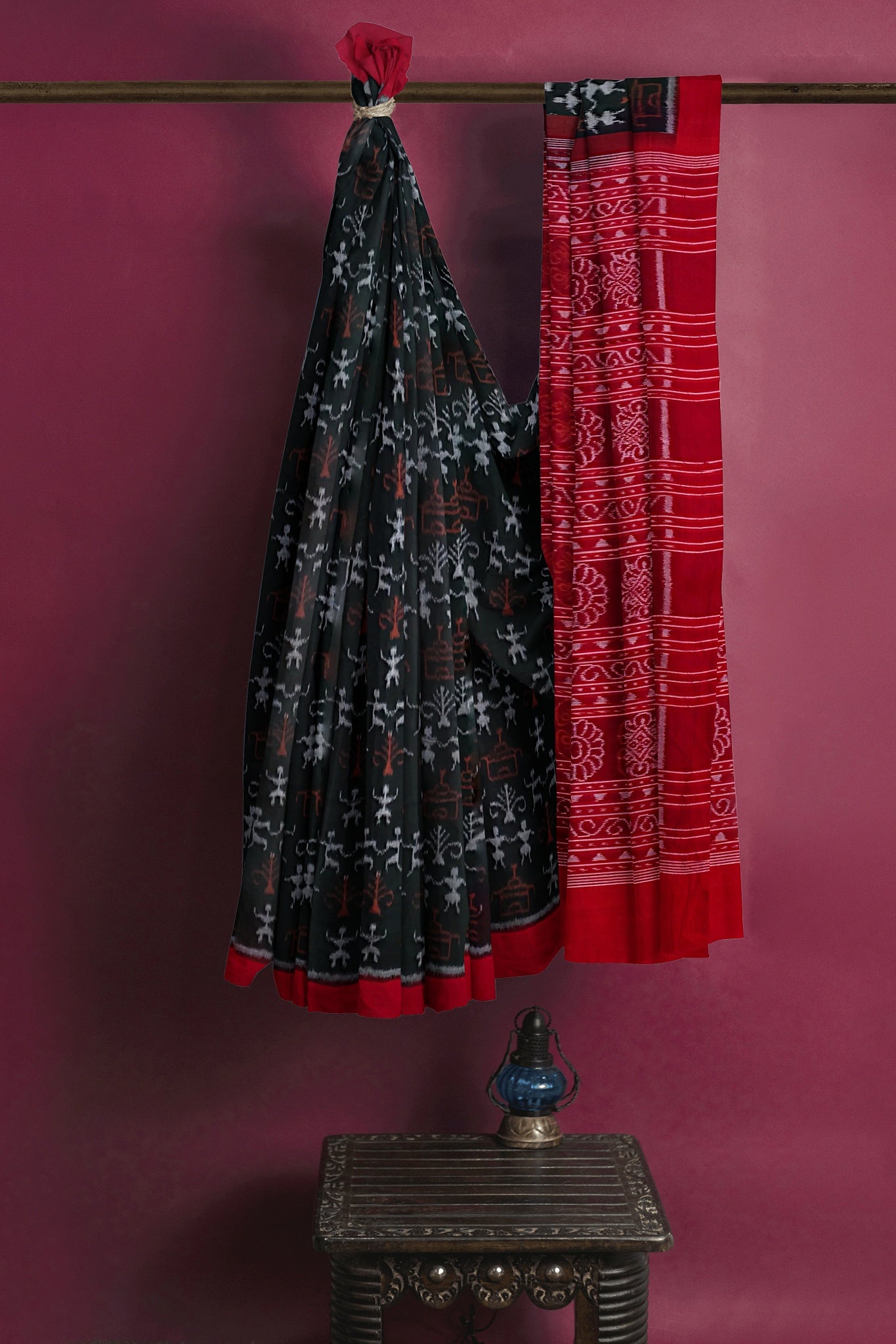 Dark Olive Teracota Bandha Saree