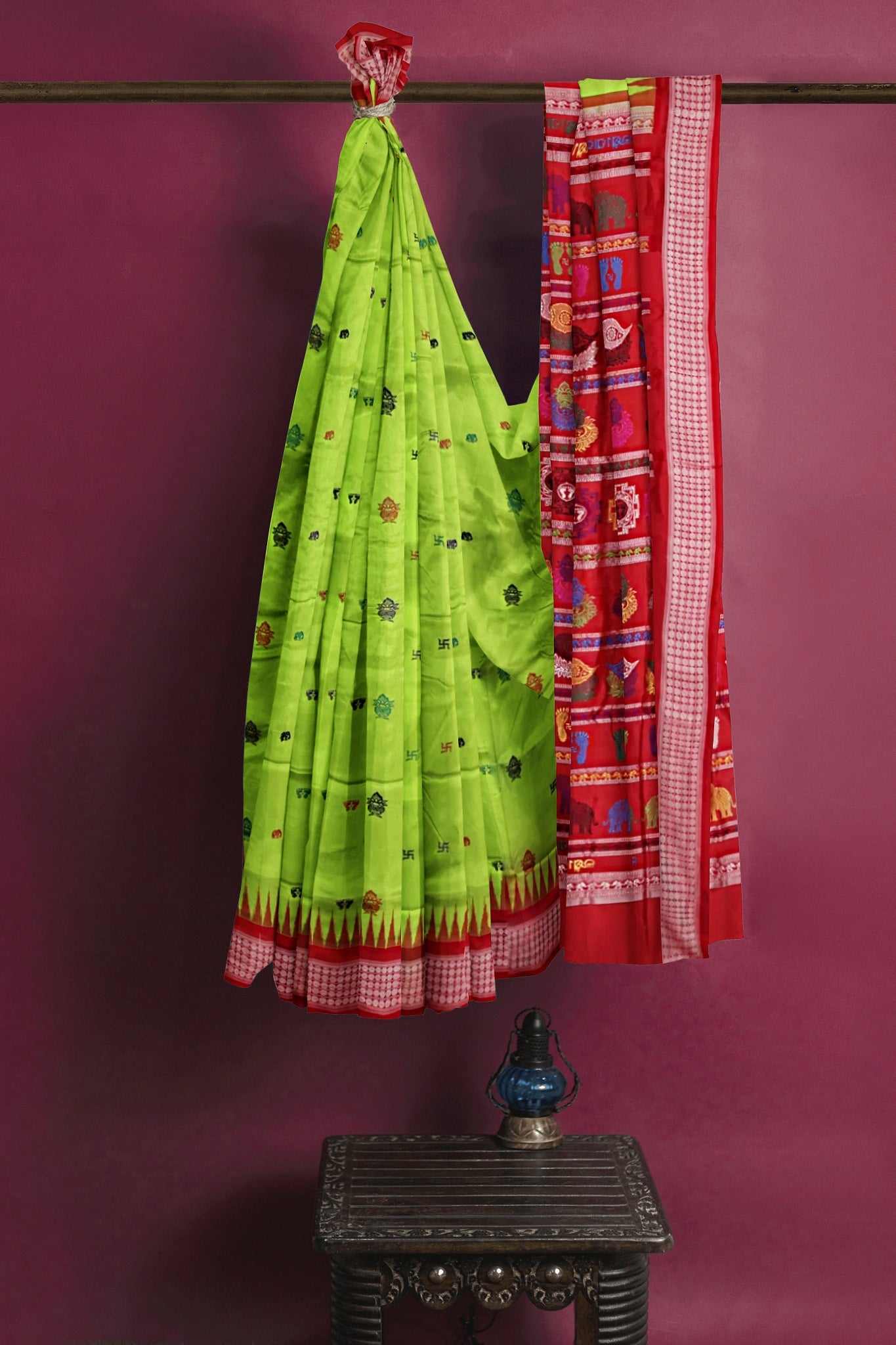 Fresh Green Maha Laxmi Saree