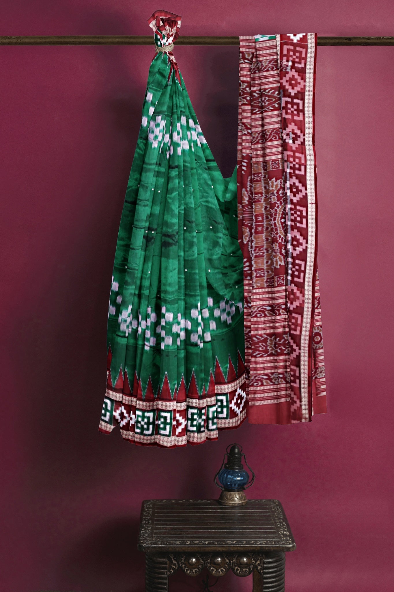 Green Border Pasapalli Saree